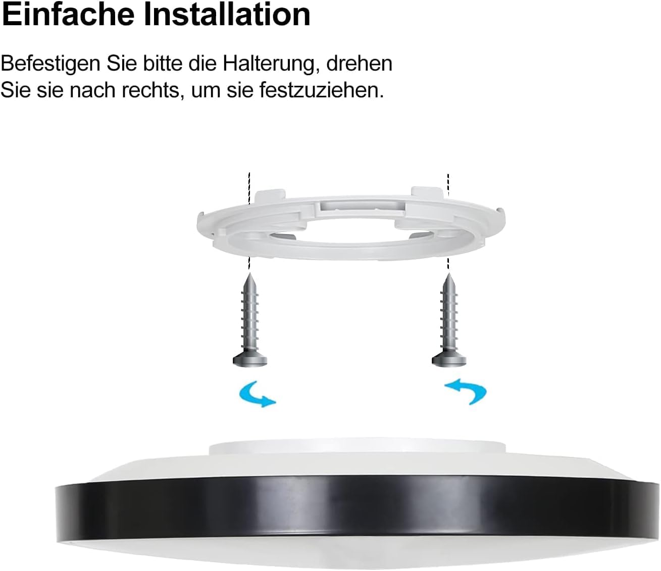 ZMH LED Deckenleuchte Schwarz Deckenlampe - Flach K¨¹chenlampe IP44 Wasserdicht Badlampe Rund ?28cm Flurlampe 17W Modern f¨¹r Wohnzimmer Schlafzimmer Bad Flur K¨¹che Kinderzimmer Eingang