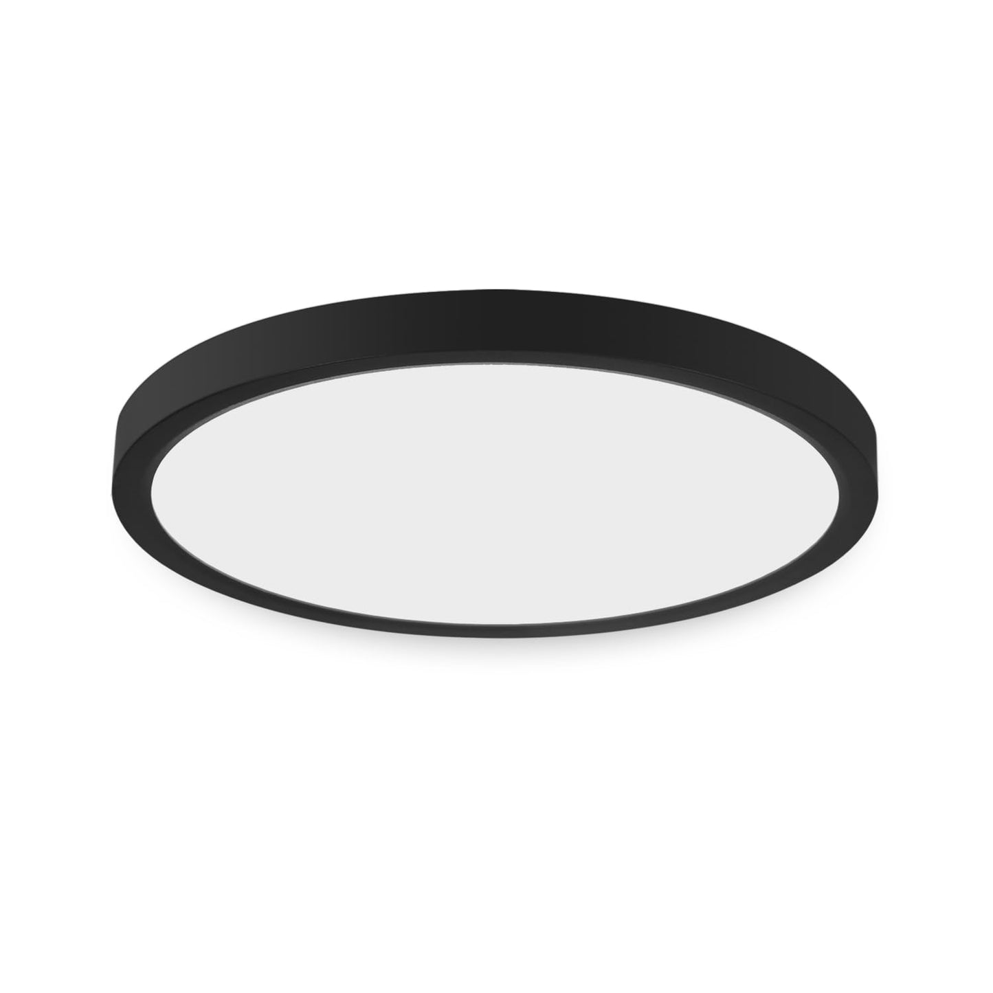 ZMH Deckenlampe LED Deckenleuchte Flach - 15W Badlampe 4000K ?22cm Schlafzimmer K¨¹che Deckenbeleuchtung Schlafzimmerlampe IP44 Wasserdicht Flurlampe Schwarz K¨¹chenlampe Rund f¨¹r Bad Flur Wohnzimmer