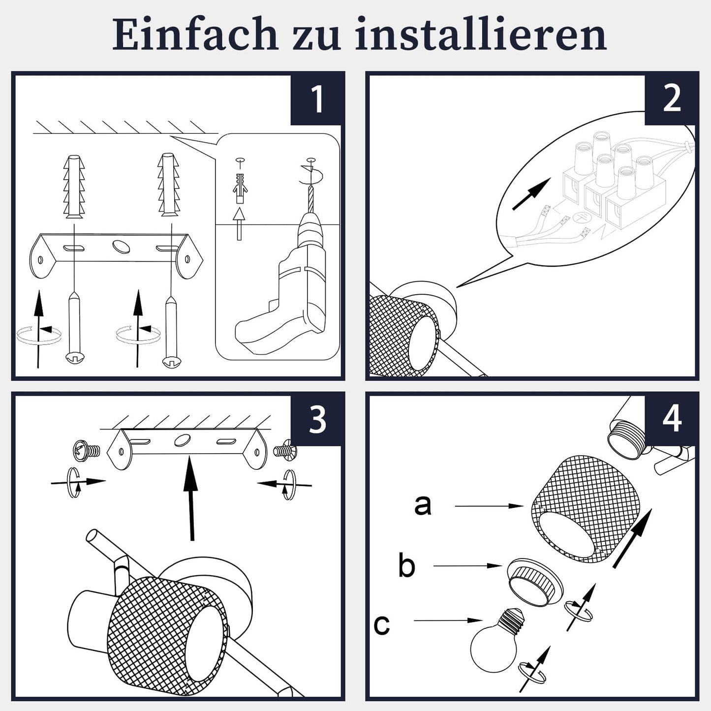 ZMH Deckenleuchte Vintage Deckenstrahler 2 Flammig - Deckenlampe Schwarz Metall LED Drehbar 330¡ãStrahler Innen f¨¹r Flurlampe Wohnzimmer flur Schlafzimmer K¨¹che E27 Max.25W Ohne Leuchtmittel