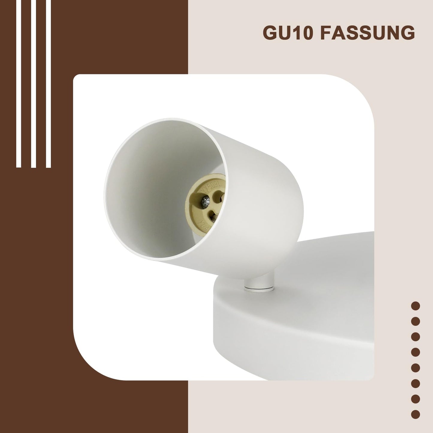 ZMH LED Deckenlampe Flur Deckenleuchte Wohnzimmer - Deckenstrahler 3 Flammig Modern Strahler Wei? Rund Deckenspots GU10 Metall Flurlampe Spot Schwenkbar Design Spotleuchte f¨¹r Schlafzimmer K¨¹che