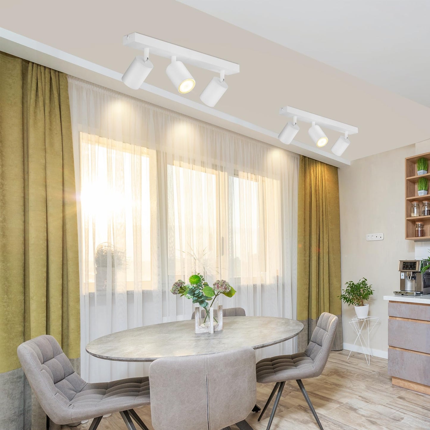 ZMH Deckenleuchte 3 Flammig Deckenlampe Weiss - Deckenstrahler GU10 Modern Deckenspot K¨¹chelampe Schwenkbar 350¡ã MAX.25W lampe f¨¹r Wohnzimmer Schlafzimmer K¨¹che Flur (ohne Leuchtmittel)