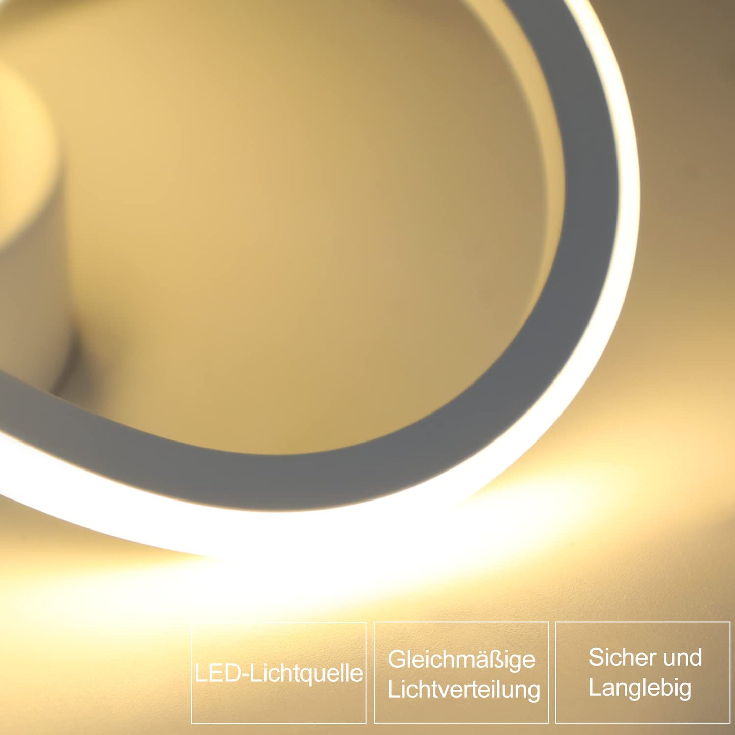 ZMH LED Deckenleuchte Warmwei? Deckenlampe Klein - 19W 1400LM Flurlampe Modern K¨¹chenlampe Schwarz-Wei? Geometrie Design Lampe f¨¹r Schlafzimmer K¨¹che Wohnzimmer Flur Eingang Korridor Studio