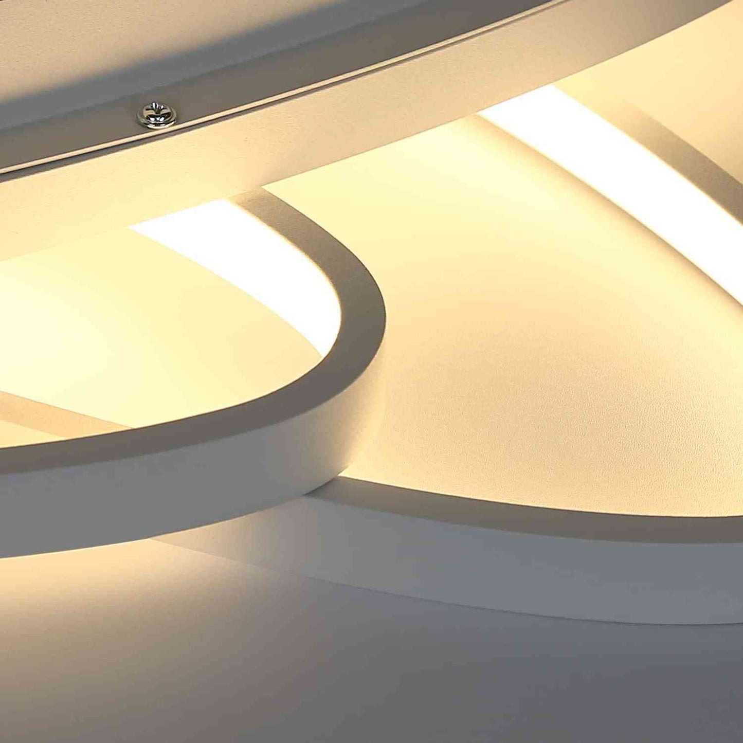 ZMH Deckenlampe LED Deckenleuchte Wohnzimmer - 76W Wohnzimmerlampe 2 Ring Dimmbar mit Fernbedienung Schlafzimmerlampe Modern Design Schlafzimmer Deckenbeleuchtung K¨¹chenlampe Wei? f¨¹r K¨¹che B¨¹ro Flur