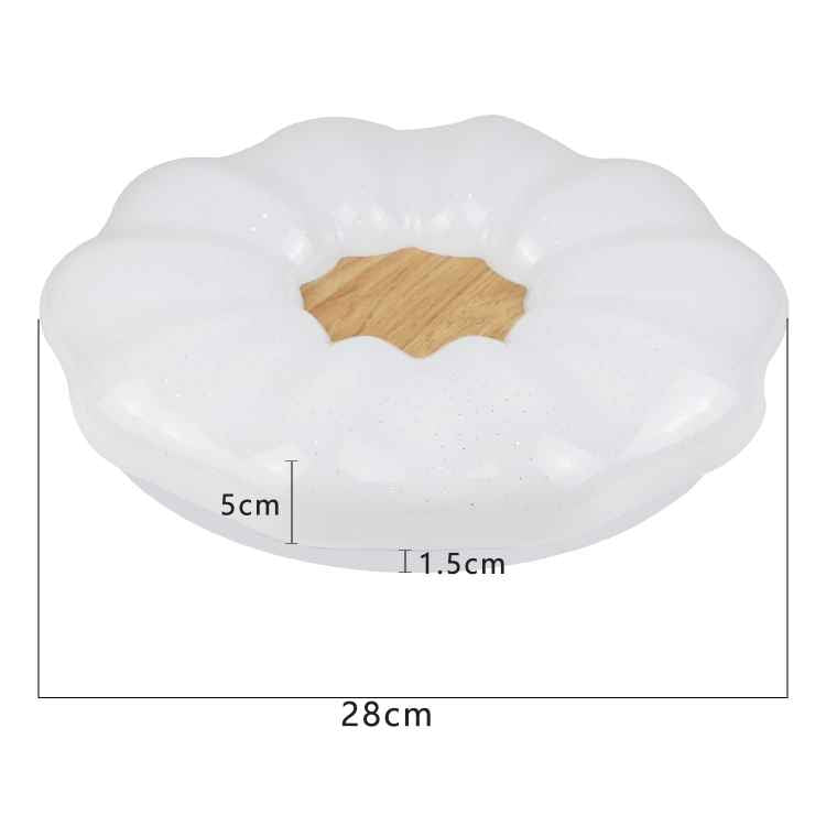ZMH Deckenlampe LED Deckenleuchte Schlafzimmer - Rund ?28cm Schlafzimmerlampe 15W mit Sternenhimmel Design Modern Flurlampe Neturalwei? Deckenbeleuchtung f¨¹r Wohnzimmer Esszimmer Flur B¨¹ro