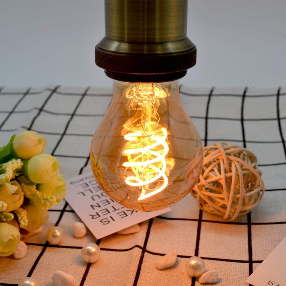 ZMH 1er pack LED Gl¨¹hbirne E27 Vintage Lampe - A60 Warmwei? Filament Leuchtmittel 2200K Edison Retro Gl¨¹hlampe 4W Dekorative Birne Antike Energiesparlampe Beleuchtung f¨¹r Restaurant Haus Caf¨¦