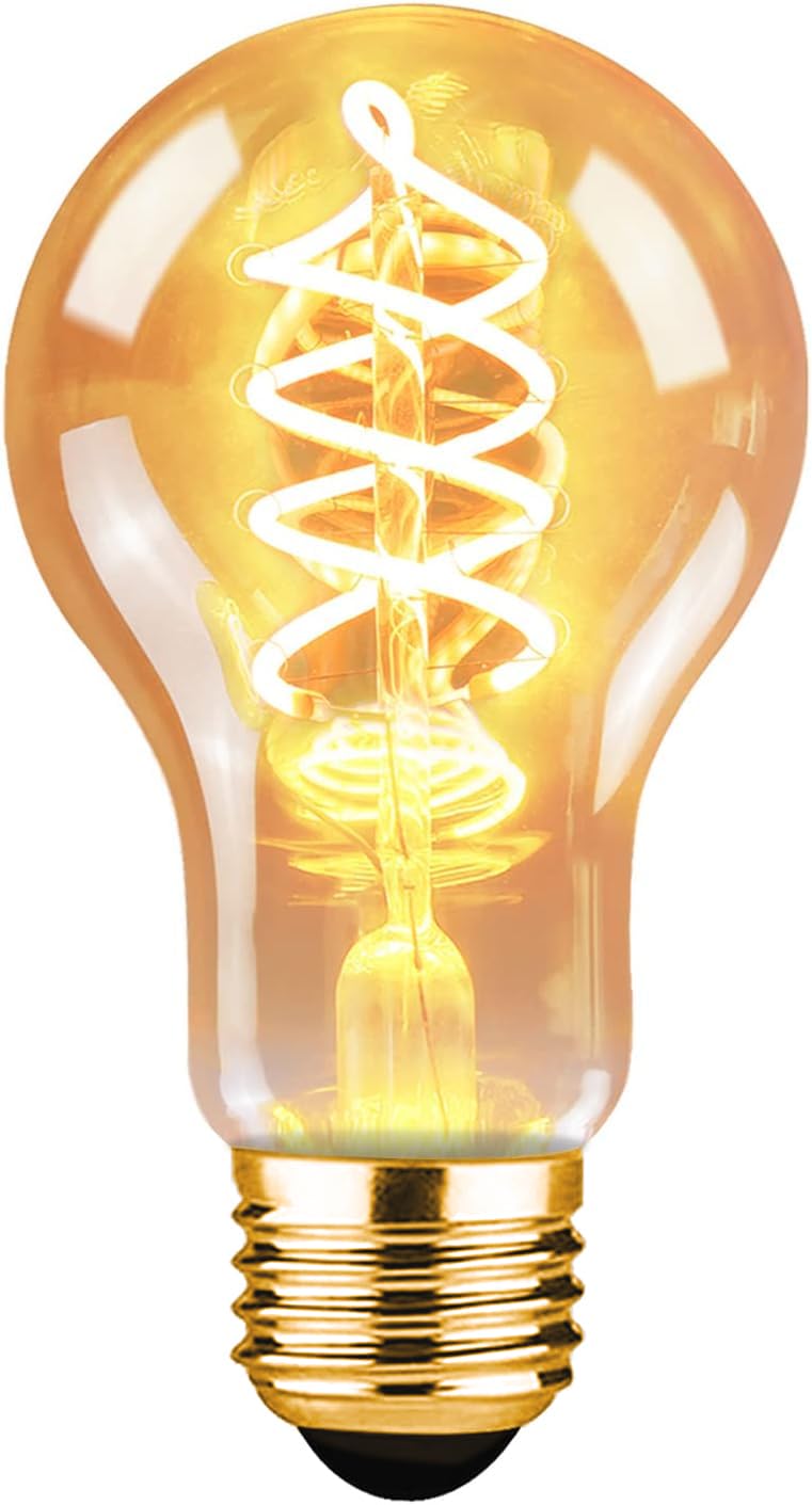 ZMH 1er pack LED Gl¨¹hbirne E27 Vintage Lampe - A60 Warmwei? Filament Leuchtmittel 2200K Edison Retro Gl¨¹hlampe 4W Dekorative Birne Antike Energiesparlampe Beleuchtung f¨¹r Restaurant Haus Caf¨¦