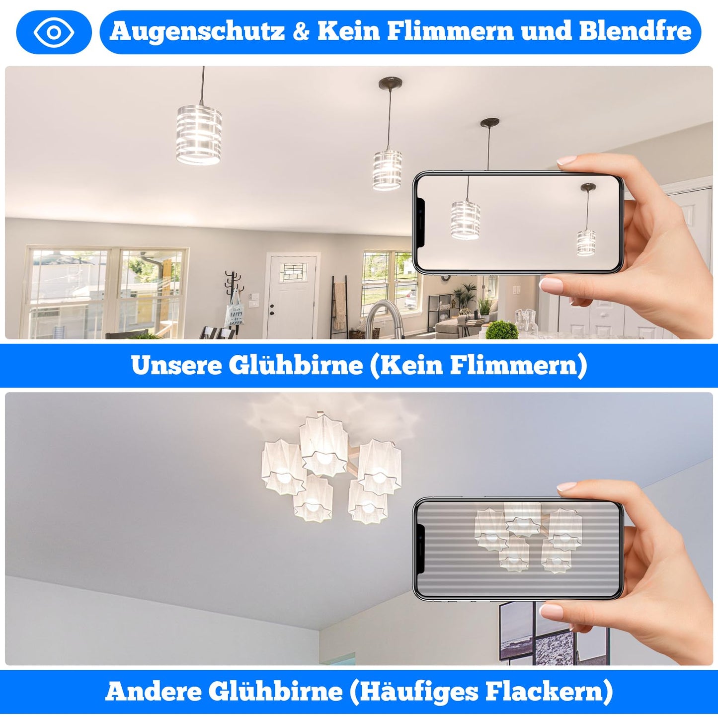 ZMH 6er pack LED E27 Gl¨¹hbirne: A60 Vintage Lampe Edison Leuchtmittel 4W 2700K Warmweiss Gl¨¹hlampe Retro Filament Birnen Bulb Energiesparlampe f¨¹r Haus Caf¨¦ Bar - Nicht Dimmbar