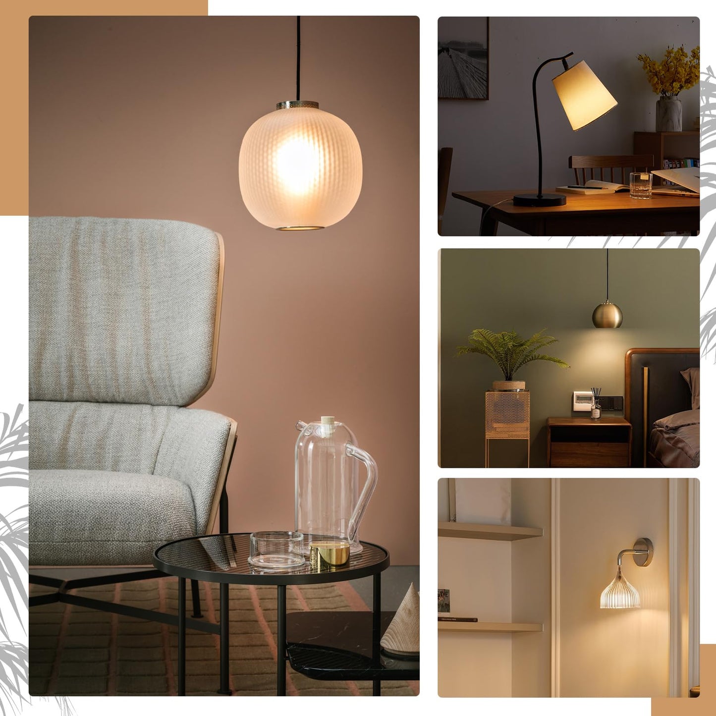 ZMH LED Gl¨¹hbirne E27 Lampe: 6 st¨¹ck Vintage Edison Gl¨¹hlampe Warmwei? Retro Birne G45 2700K Bulbs 4W Filament Leuchtmittel Hochwertiges Glas Energiesparlampe f¨¹r Hotel Caf¨¦ Haus Bar