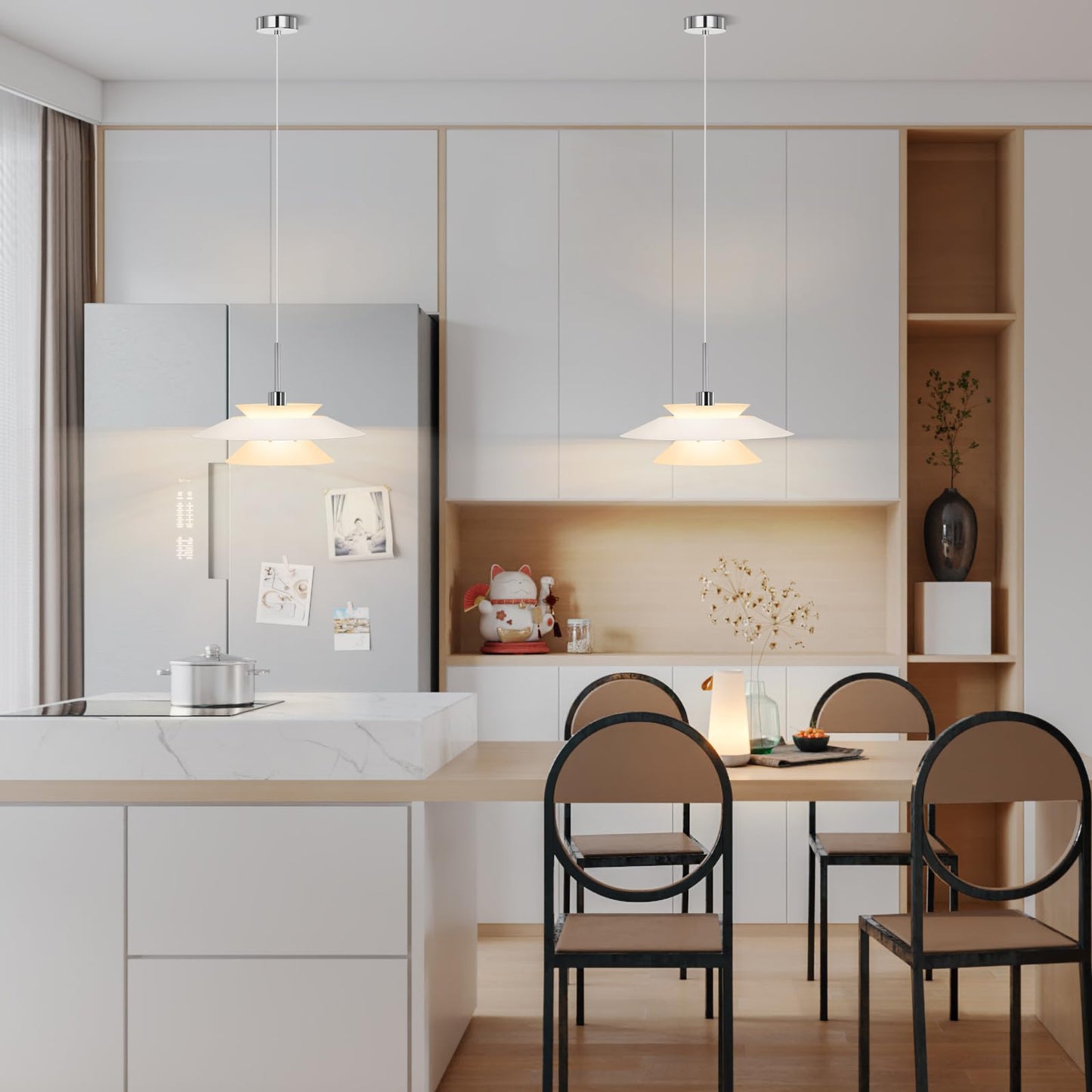 ZMH Pendelleuchte Esstisch H?ngelampe Wohnzimmer - Esstischlampe Metall E14 Esszimmerlampe H?ngend Modern Pendellampe 1 Flammig H?henverstellbar f¨¹r Esszimmer K¨¹che Schlafzimmer(ohne Leuchtmittel)