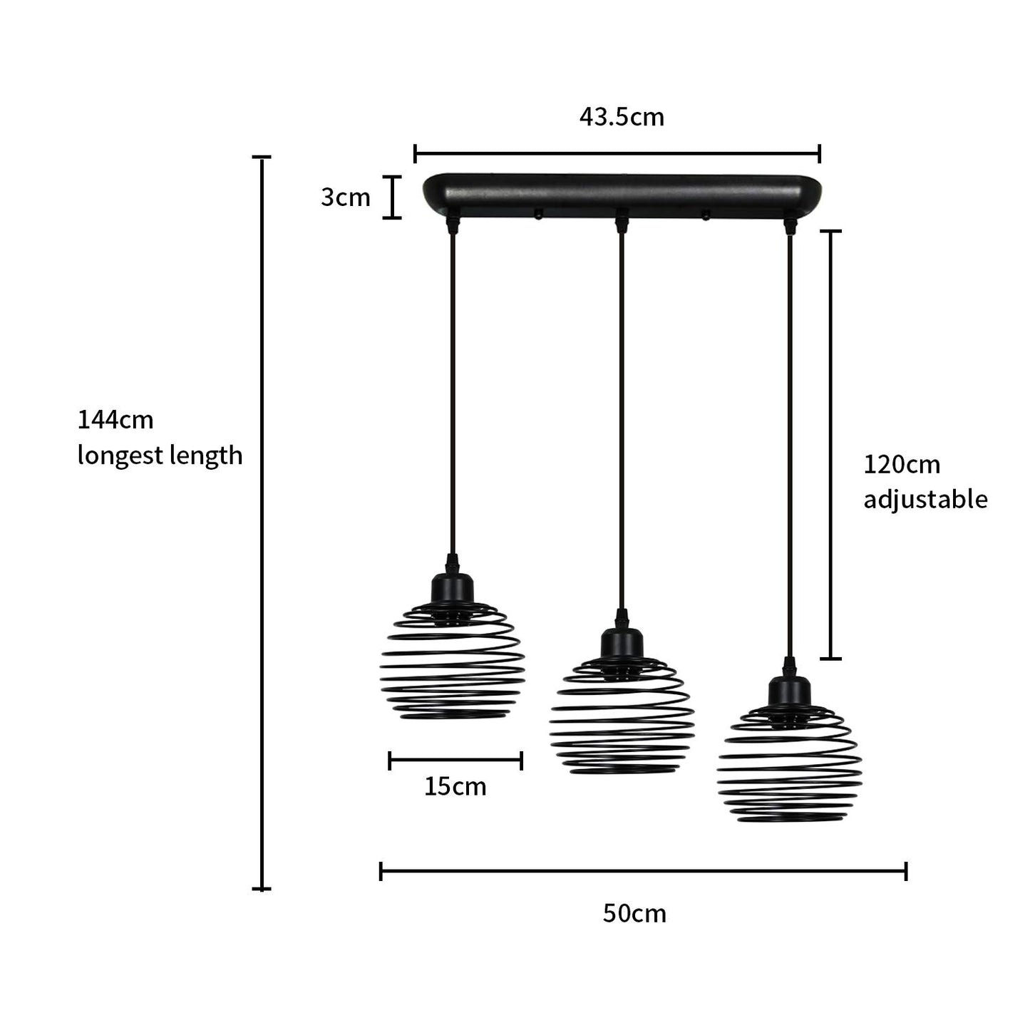 ZMH Pendelleuchte Esstisch H?ngelampe Vintage: Schwarz Esstischlampe E27 Esszimmerlampe Retro K¨¹che Industrial H?ngeleuchte Metall Pendellampe f¨¹r Esszimmer Wohnzimmer Arbeitszimmer Restaurant B¨¹ro