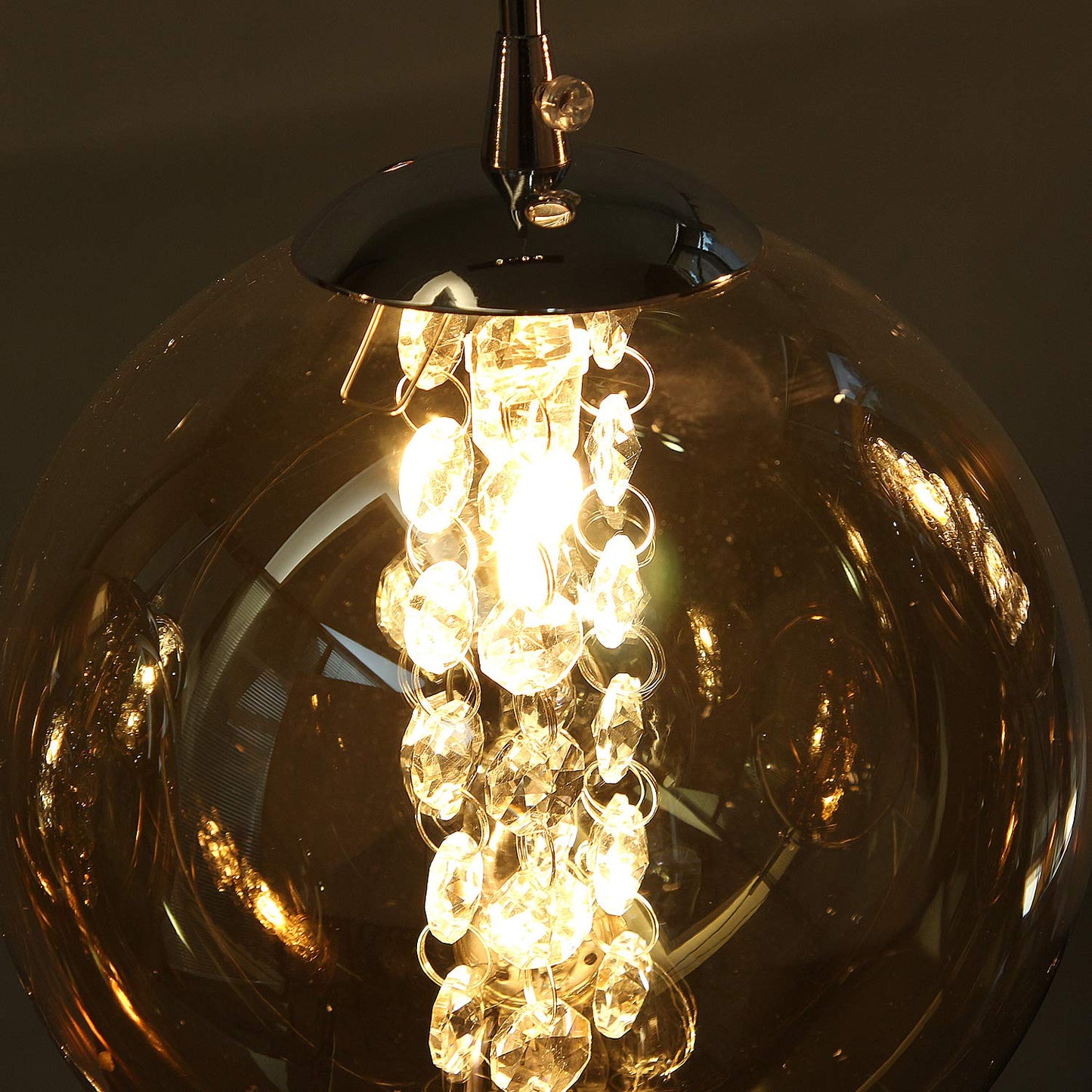 ZMH Pendelleuchte esstisch Pendellampe H?henverstellbar Esszimmerlampe 4-Flammig Esstischlampe aus Glas in Farbe Bernstein K¨¹chen Wohnzimmerlampe Schlafzimmerlampe Flurlampe