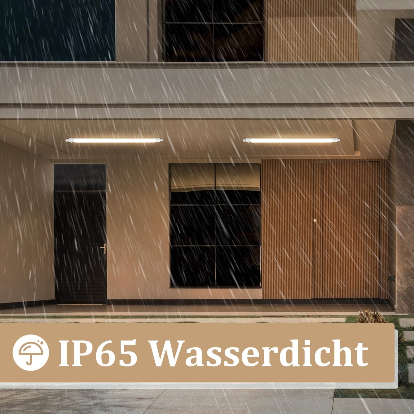 ZMH LED Feuchtraumleuchte 120CM mit Bewegungsmelder Deckenlampe - 36W Werkstattlampe IP65 Wasserfest Kellerlampe Neutralwei? 4000K Leuchtstoffr?hre f¨¹r Garage Werkstatt K¨¹che Warenhaus Bad B¨¹ro