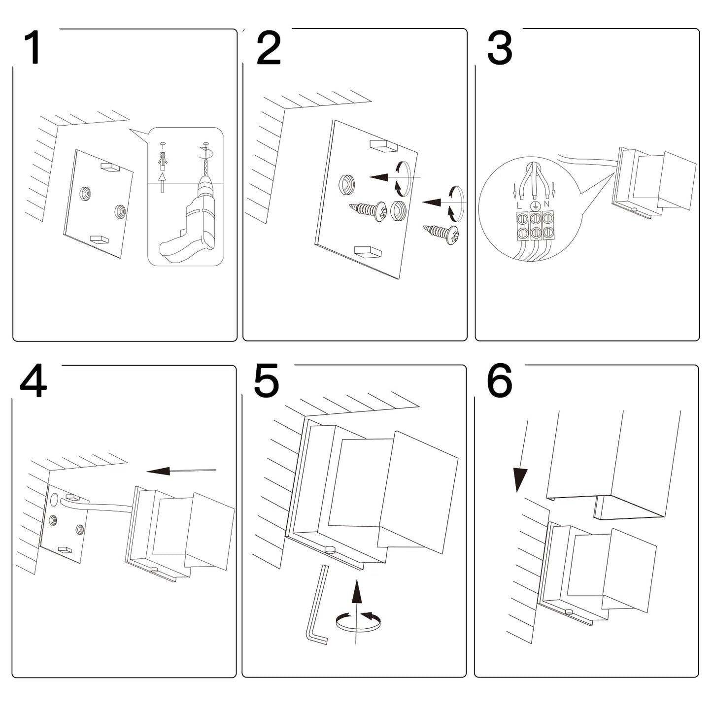 ZMH LED Wandleuchte innen Wandlampe: 4er Set Aussen Wandbeleuchtung Wei? Up Down Au?enwandleuchten 5W IP65 Wasserdicht Au?enlampe Wand Warmwei? Flurlampe Aussenlampe f¨¹r Treppenhaus Hauswand