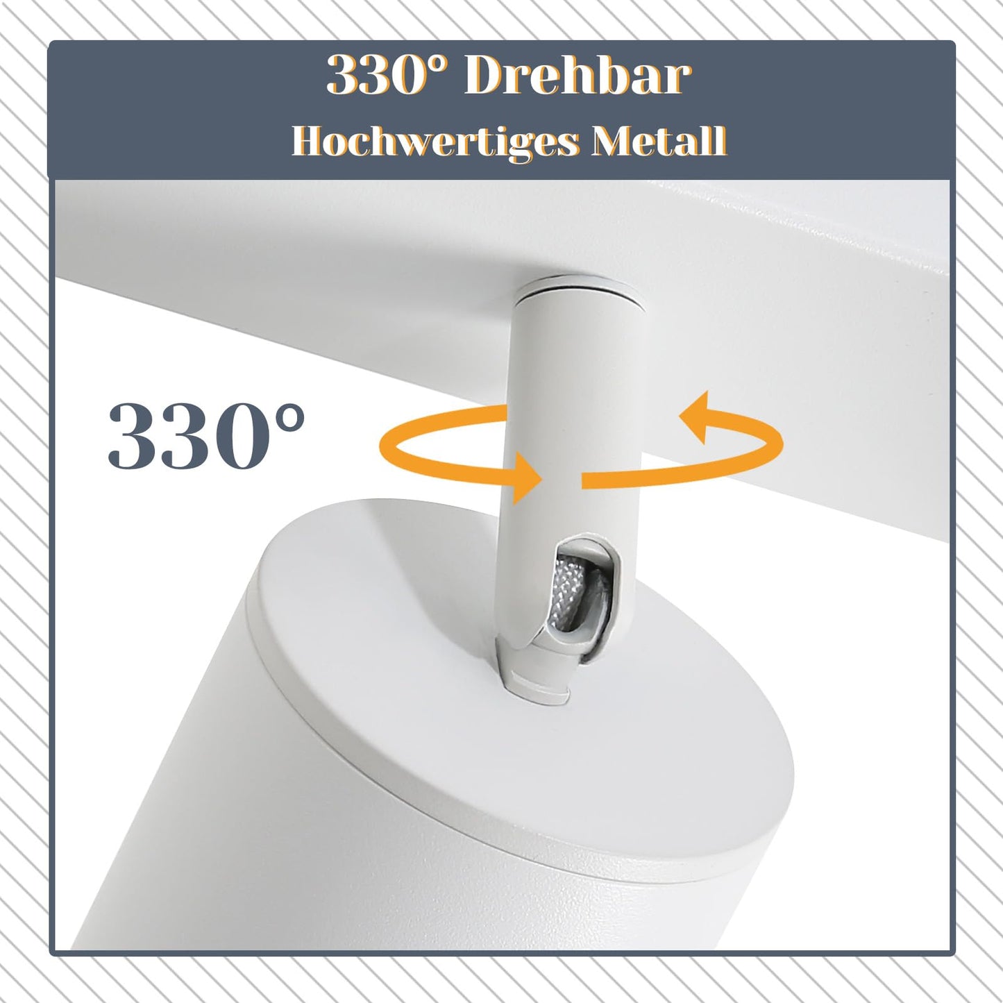 ZMH LED Deckenleuchte Wei? Deckenstrahler: GU10 Deckenlampe Spots 5 Flammig 330¡ãSchwenkbar Deckenspots Modern Flurlampe Industrial Wandstrahler f¨¹r Wohnzimmer Schlafzimmer K¨¹che Ohne Leuchtmittel