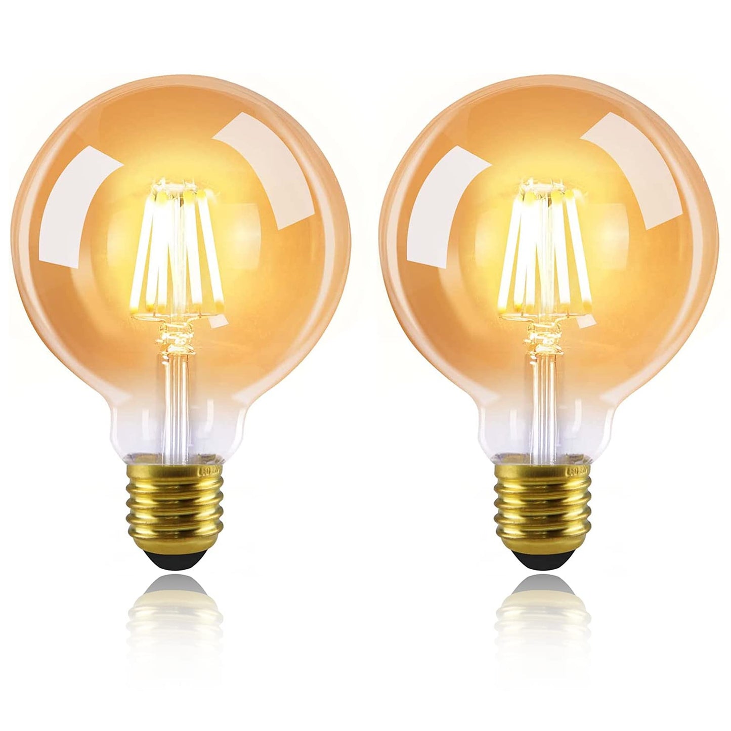 ZMH LED Lampe E27 Gl¨¹hbirne Vintage: 2er Pack G80 edison Retro Gl¨¹hlampe Warmwei? Filament Leuchtmittel 2700K Energiesparlampe 4W Glas Antike Dekorative Birne f¨¹r Esszimmer Bar Haus