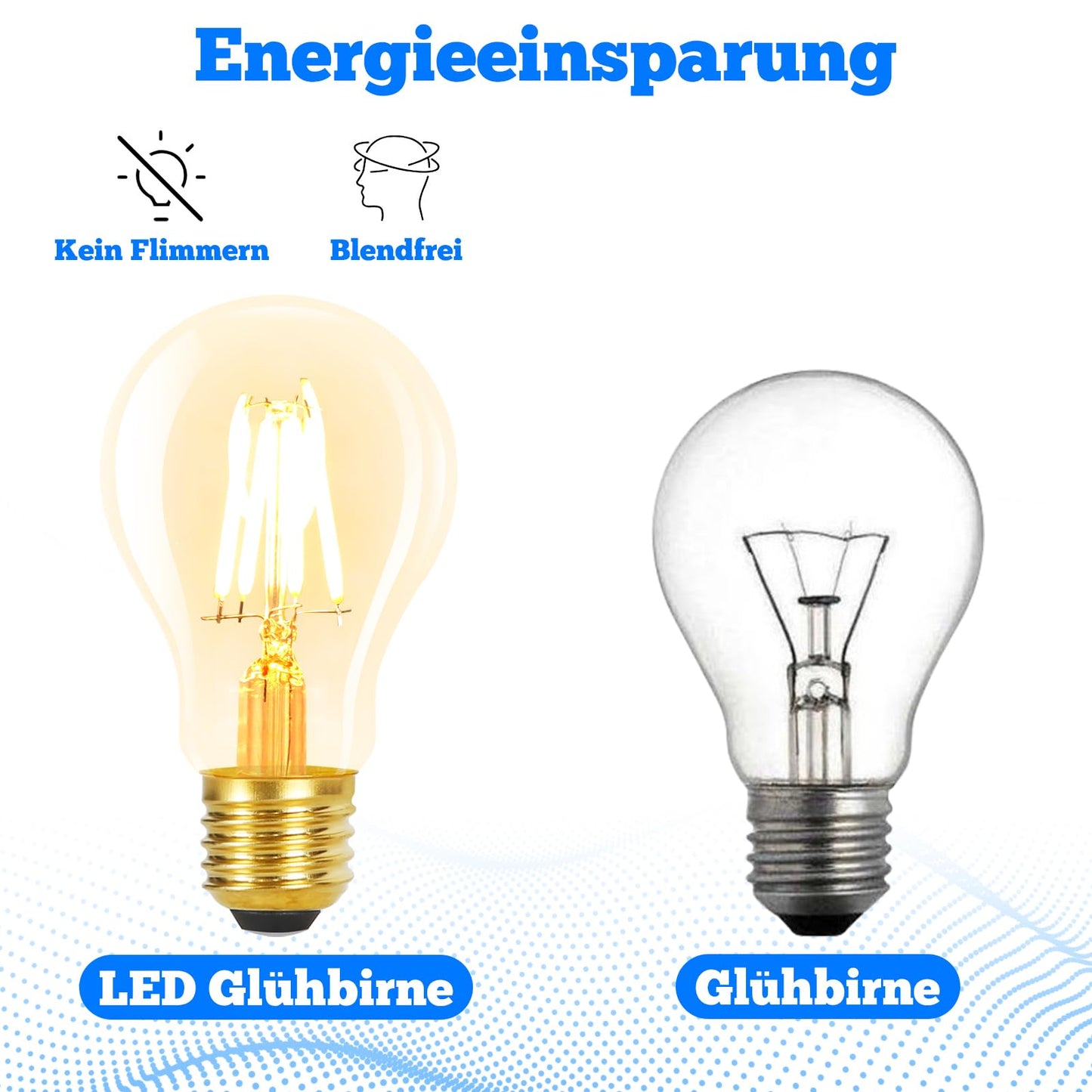 ZMH 6er pack LED E27 Gl¨¹hbirne: A60 Vintage Lampe Edison Leuchtmittel 4W 2700K Warmweiss Gl¨¹hlampe Retro Filament Birnen Bulb Energiesparlampe f¨¹r Haus Caf¨¦ Bar - Nicht Dimmbar