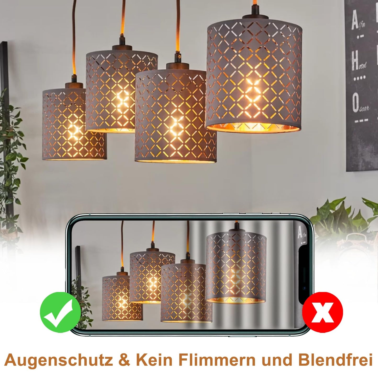 ZMH 4er pack E27 LED Warmweiss Gl¨¹hbirnen Vintage - T45 LED Leuchtmittel Lampe E27 Birnen 4W 2700K Energiesparlampe Light Bulbs Retro Edison Gl¨¹hlampen Filament Glas 360¡ã Abstrahlwinkel