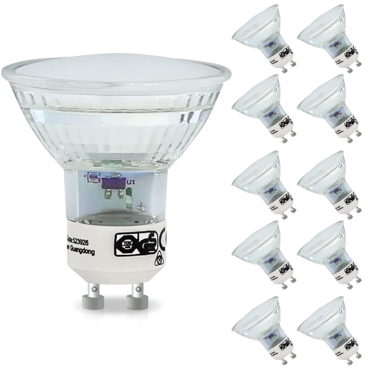 ZMH GU10 LED Warmweiss 5W Leuchtmittel Lampe Ersetzt 50W Gl¨¹hbirne 3000K Energiesparlampe Abstrahlwinkel 110¡ã Spot Nicht Dimmbar Reflektor Birne Gl¨¹hlampen Strahler Spot LED GU10 6 pack