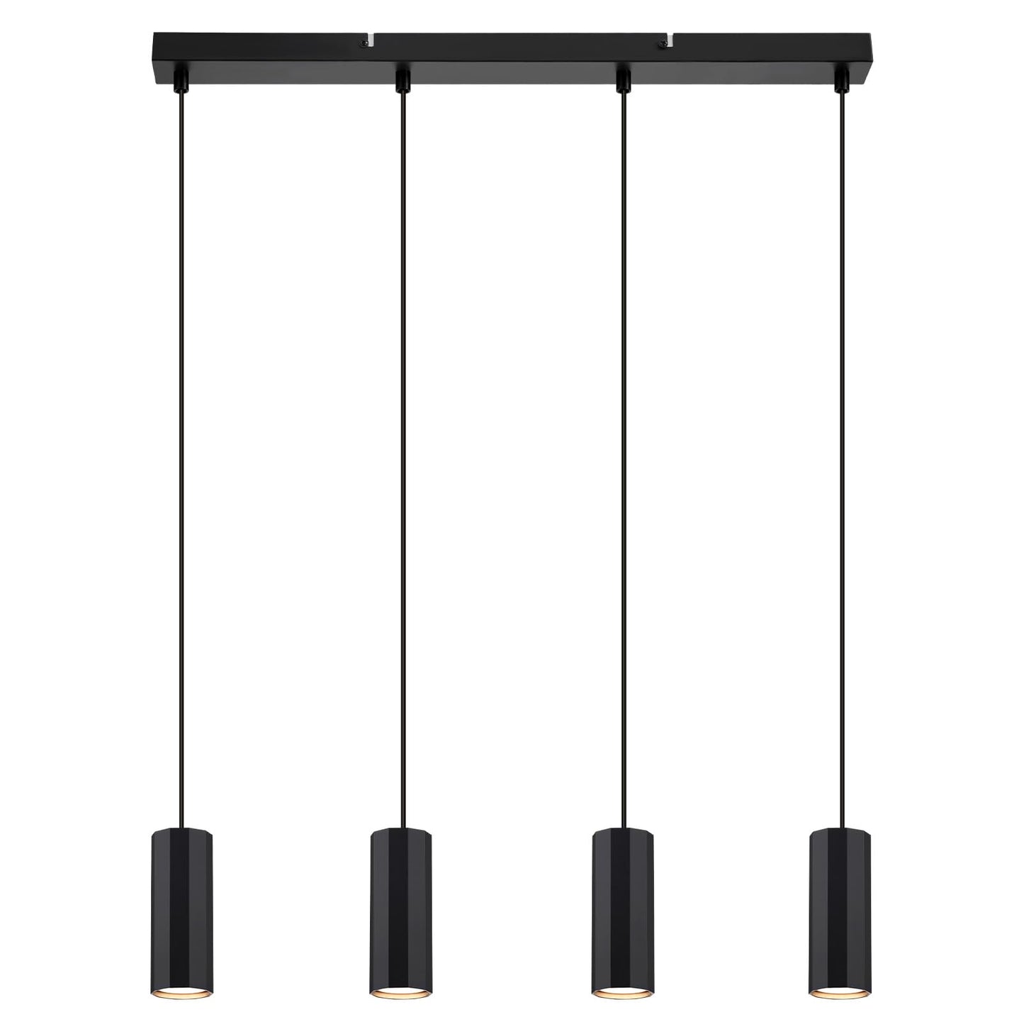 ZMH H?ngelampe Esstisch Schwarz 4 Flammig - Pendelleuchte GU10 Wohnzimmer Industrial Esszimmerlampe H?ngend Metall Modern H?ngeleuchte f¨¹r Innen K¨¹che Schlafzimmer