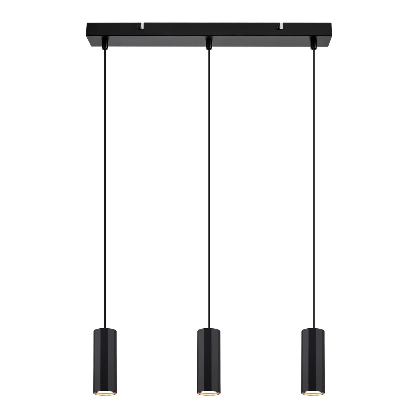 ZMH H?ngelampe 3 Flammig Esstisch Schwarz - Pendelleuchte GU10 Wohnzimmer Modern Industrial Esszimmerlampe H?ngend Metall H?ngeleuchte f¨¹r Innen K¨¹che Schlafzimmer Esszimmer
