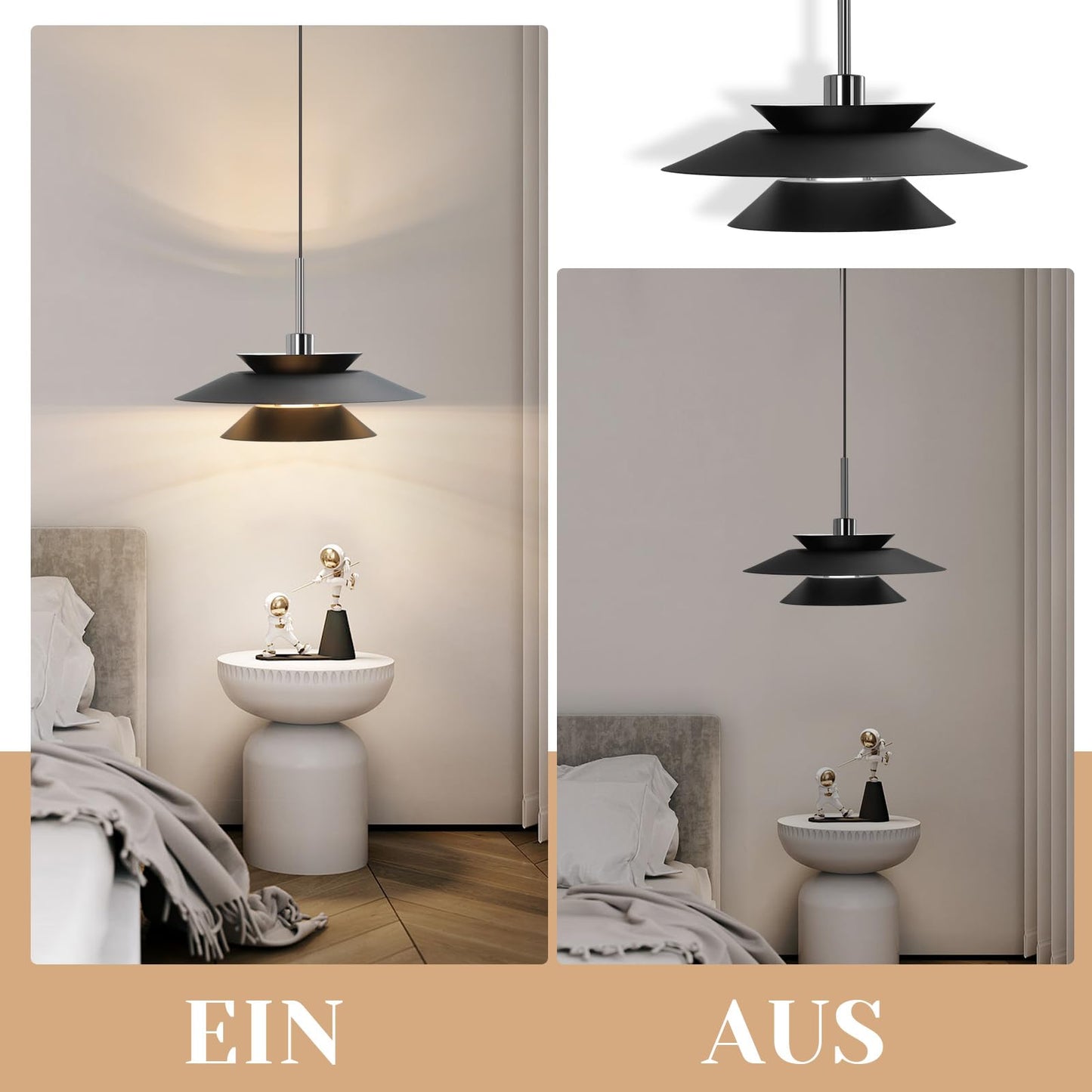 ZMH H?ngelampe Esstisch Pendelleuchte Schwarz - H?ngeleuchte Esszimmer Modern Esszimmerlampe Wohnzimmer E14 Esstischlampe Schlafzimmer 1 Flammig Pendellampe f¨¹r K¨¹che Hotel Flur(ohne Leuchtmittel)