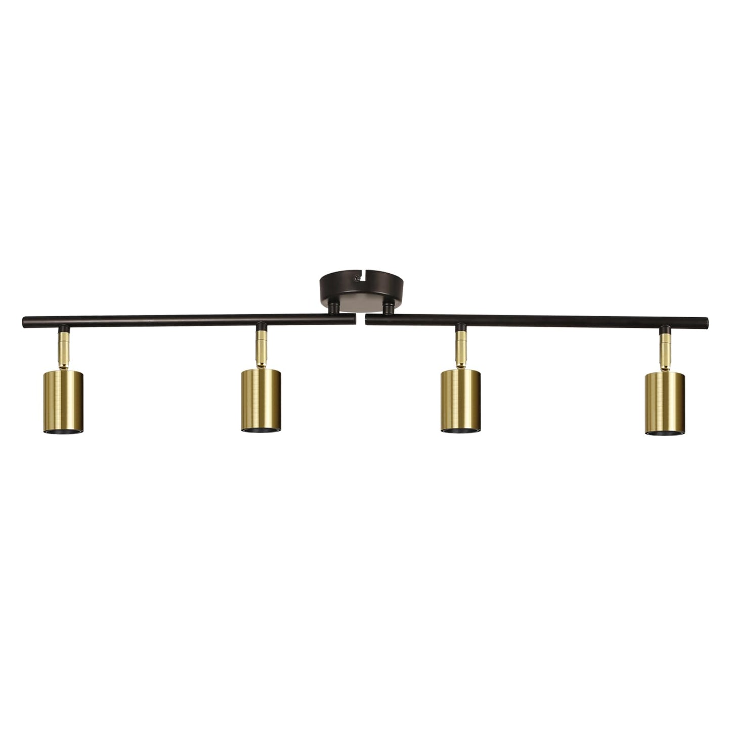 ZMH Deckenleuchte Vintage 4 Flammig Deckenstrahler I E27 Deckenlampe Retro Schwarz-Gold Wohnzimmerlampe Drehbar Modern Deckenspots Industrial f¨¹r Wohnzimmer Schlafzimmer K¨¹che G?nge Esszimmer