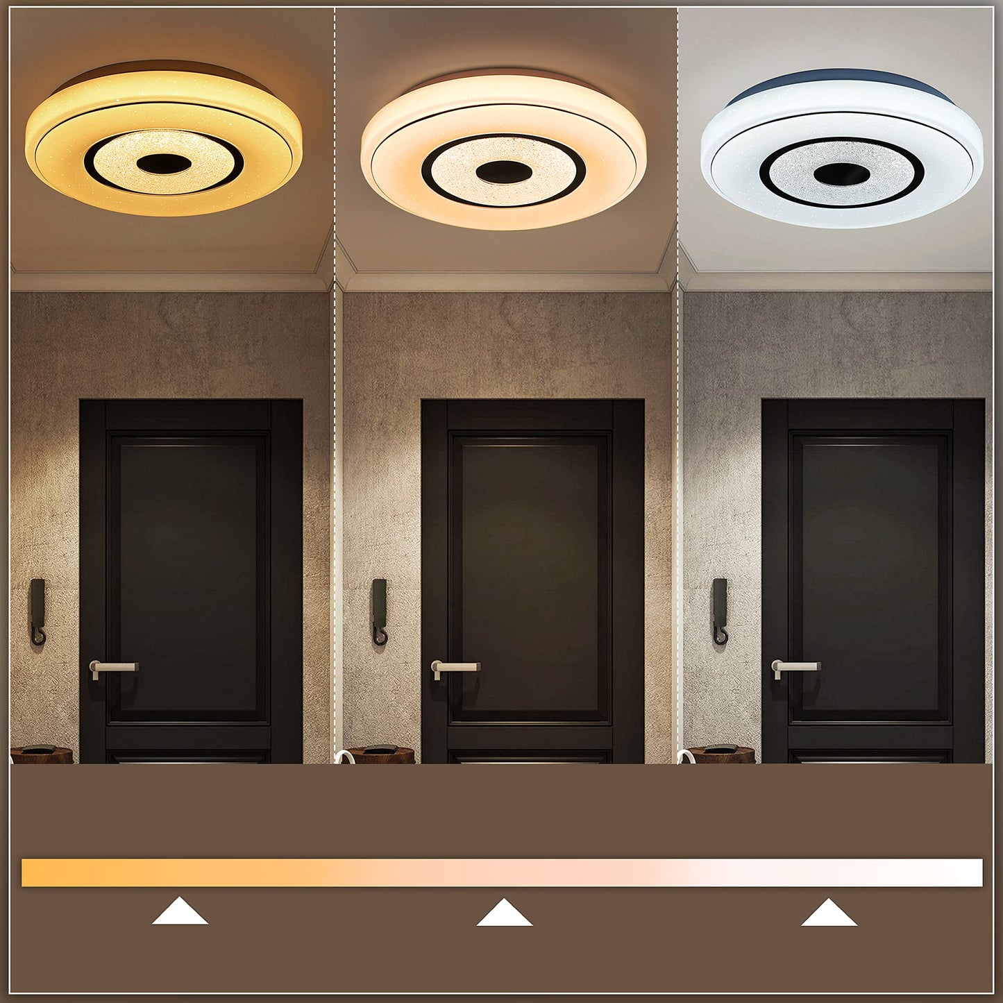 ZMH LED Deckenleuchte Deckenlampe Dimmbar mit Fernbedienung: 30CM Rund K¨¹chenlampe 18W Schlafzimmerlampe Sternenhimmel Deckenbeleuchtung Wohnzimmer Flur B¨¹ro Lampe Decke