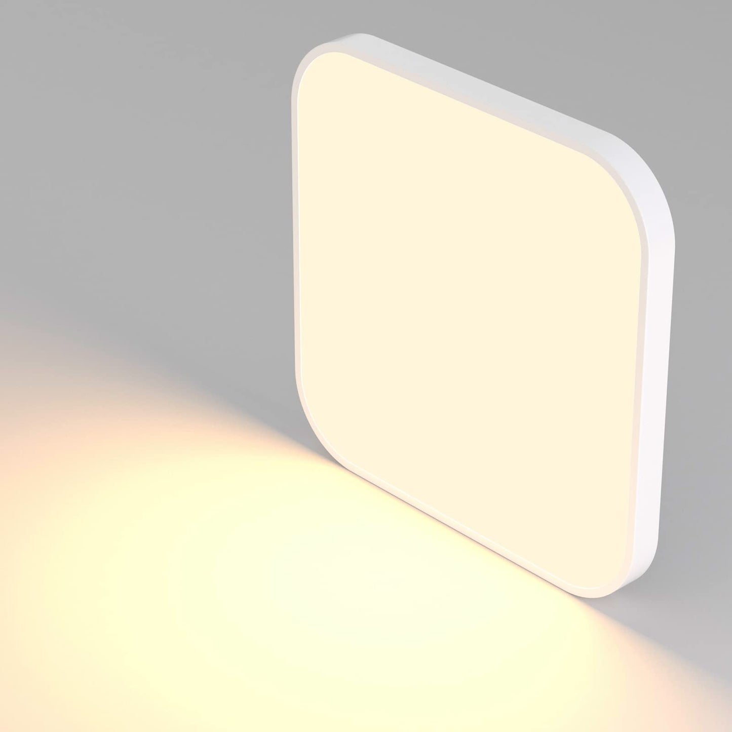 ZMH Deckenlampe LED Deckenleuchte Schlafzimmer - Schlafzimmerlampe Flach 27cm K¨¹chenlampe Warmwei? Badezimmerlampe IP44 Bad Deckenbeleuchtung Flurlampe Eckig Badlampe 19W f¨¹r K¨¹che Flur Badezimmer