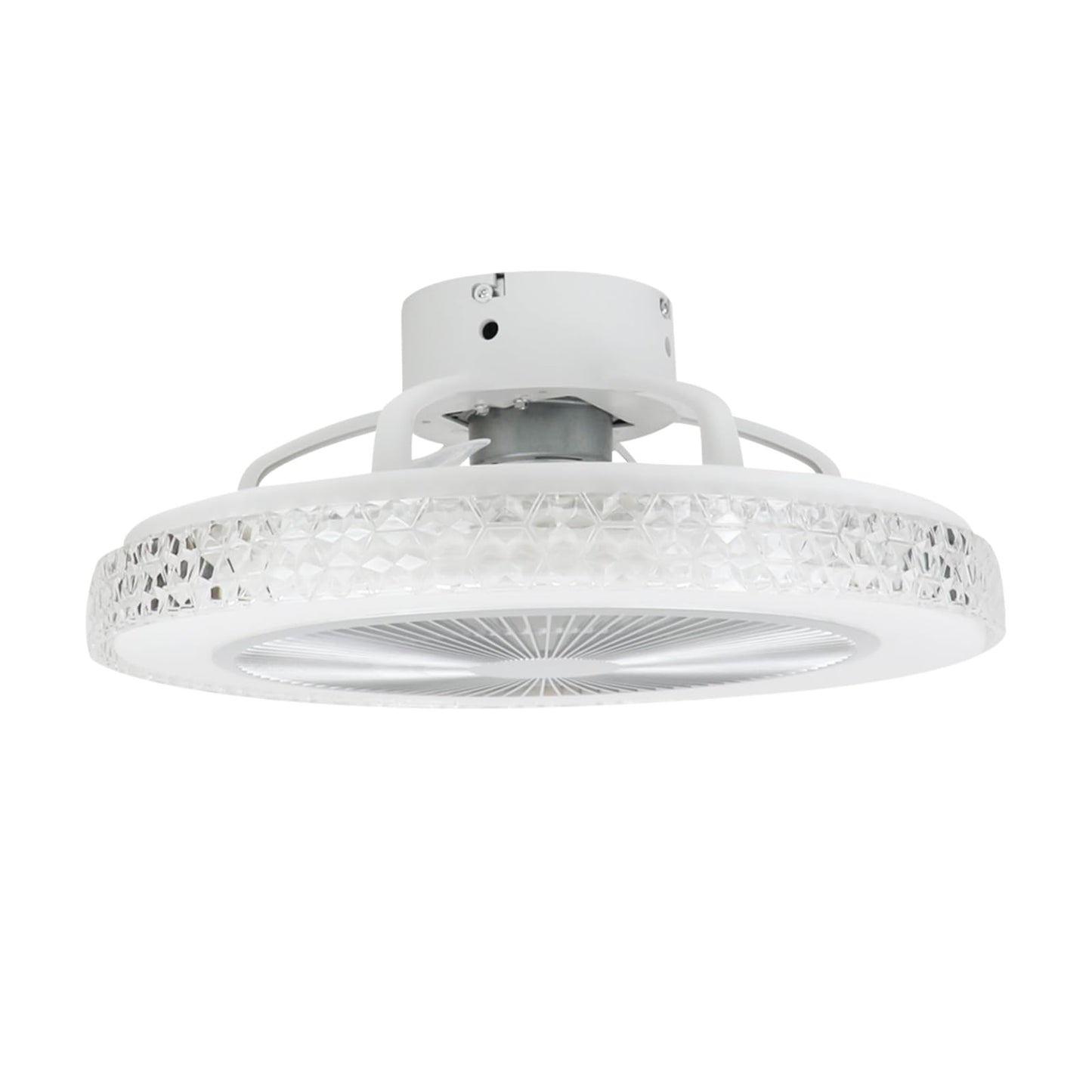 ZMH Deckenventilator Mit Beleuchtung und Fernbedienung Leise - 48.5CM LED Deckenlampe Dimmbar Wohnzimmer Ventilator Timing Deckenleuchte Fan Kristall Sommer-/Winter f¨¹r Schlafzimmer Esszimmer