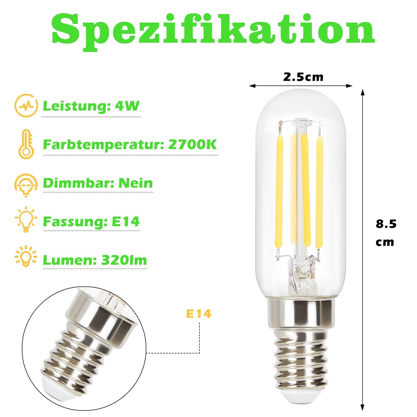 ZMH 4 St¨¹ck LED Gl¨¹hbirne E14 Vintage Lampe - T25 Leuchtmittel 2700K 4W Edison Retro Gl¨¹hlampe Warmwei? Filament Birne Glas Antike Energiesparlampe f¨¹r Haus Hotel Bar Caf¨¦
