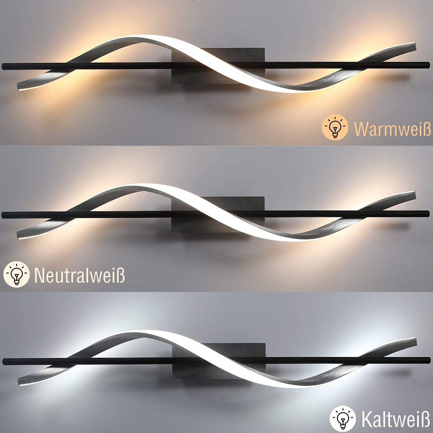 ZMH Deckenlampe LED Deckenleuchte Wohnzimmer: Modern Design Wohnzimmerlampe 100CM Lang Dimmbar mit Fernbedienung 22W Flurlampe Deckenbeleuchtung f¨¹r Schlafzimmer K¨¹che Flur B¨¹ro Arbeitszimmer