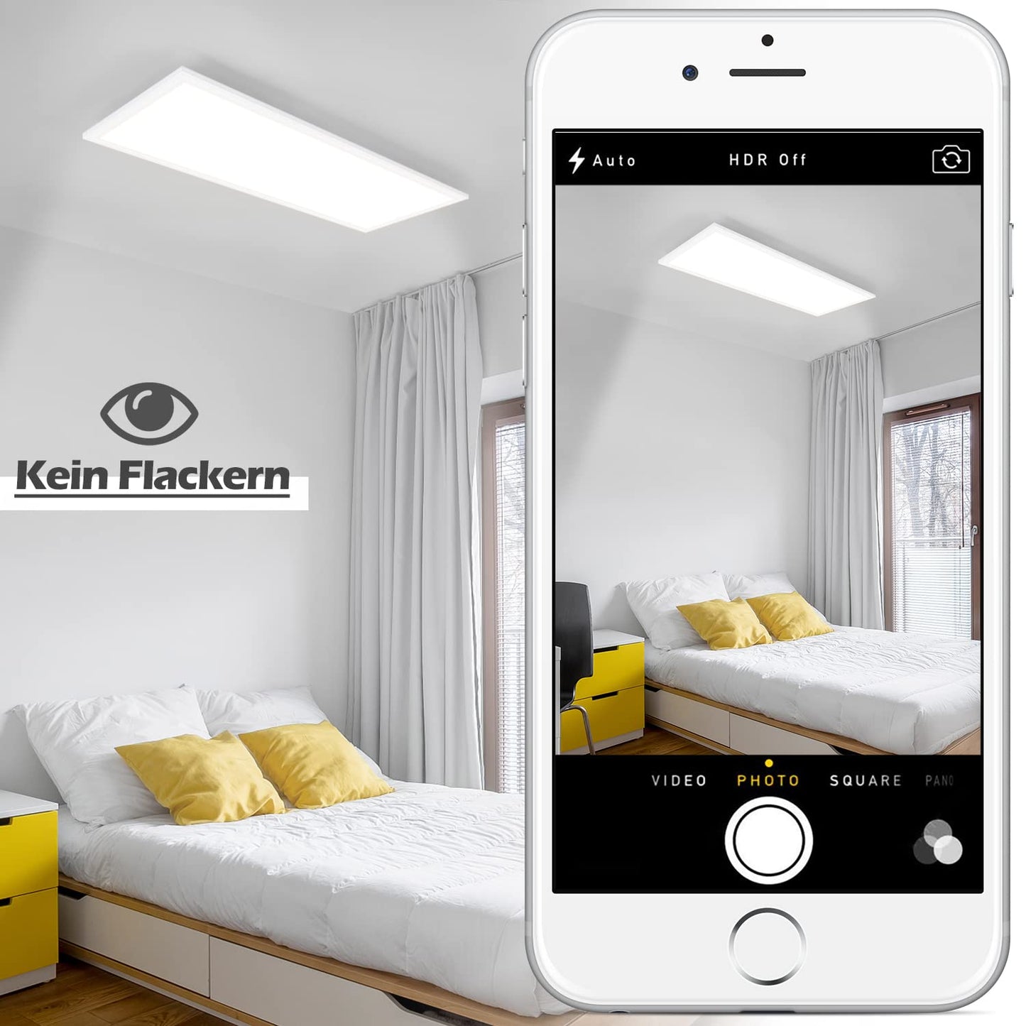 ZMH LED Panel Deckenleuchte Dimmbar - Flach Deckenlampe Wohnzimmer mit Fernbedienung 80x30CM Schlafzimmerlampe 39W K¨¹chenlampe Deckenpanel Modern Wei? B¨¹roleuchte f¨¹r Flur B¨¹ro K¨¹che Schlafzimmer
