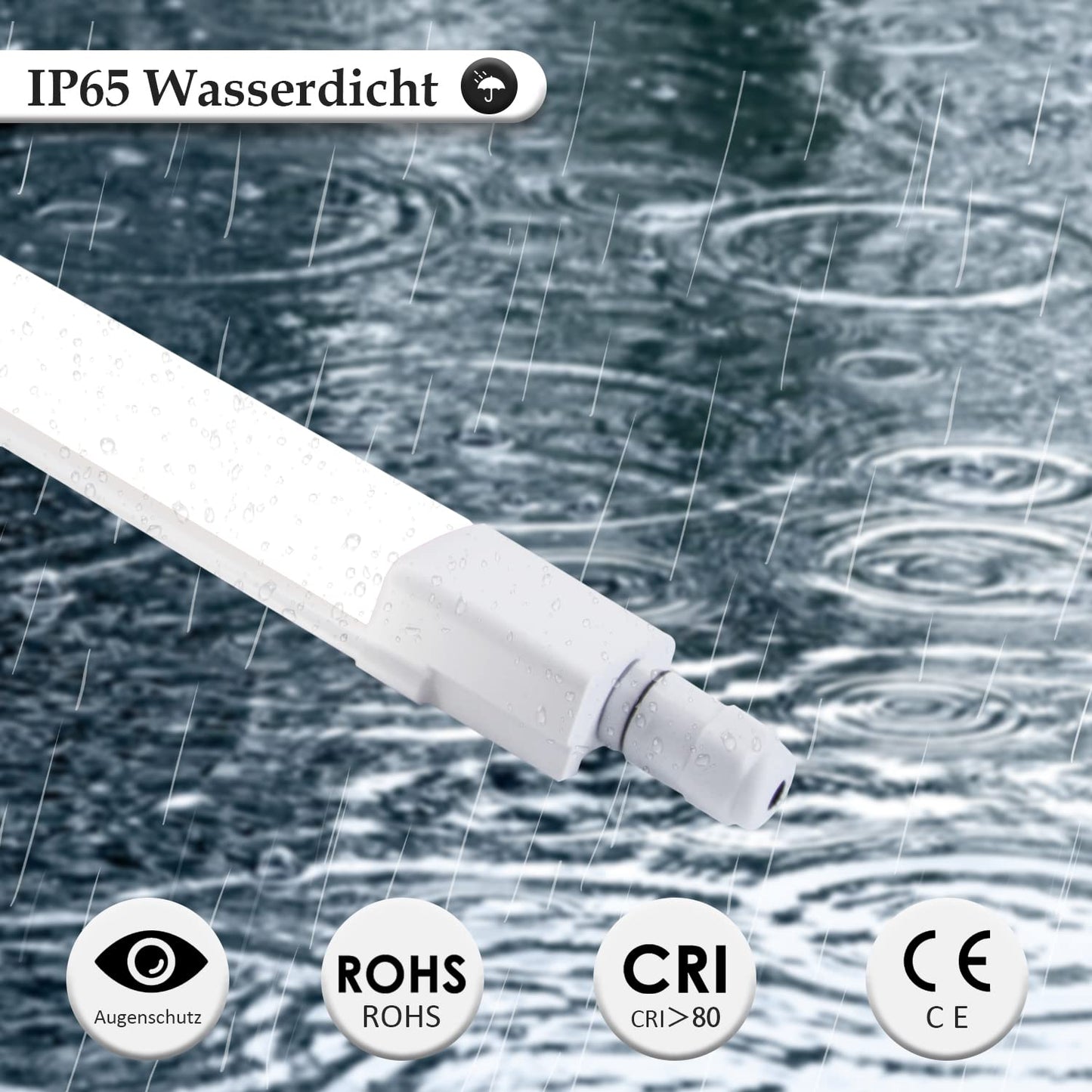 ZMH Feuchtraumleuchte LED 120CM Werkstattlampe - 36W 3960LM Deckenlampe IP65 Wasserfest Kellerlampe Neutralwei? 4000K Leuchtstoffr?hre f¨¹r Garage Werkstatt Feuchtraum K¨¹che Warenhaus B¨¹ro Bad
