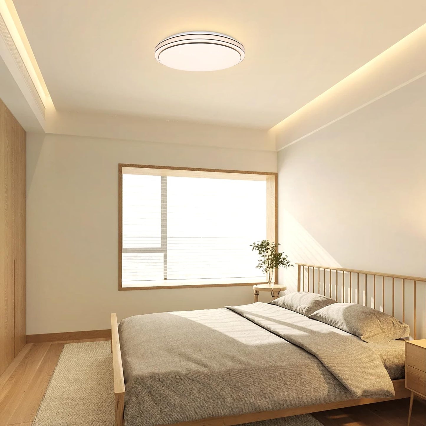 ZMH Deckenlampe LED Deckenleuchte Schlafzimmer - ?27cm Schlafzimmerlampe Sternenhimmel 12W Flurlampe Warmwei? Modern K¨¹chenlampe Rund Wohnzimmer Deckenbeleuchtung f¨¹r Flur K¨¹che Kinderzimmer