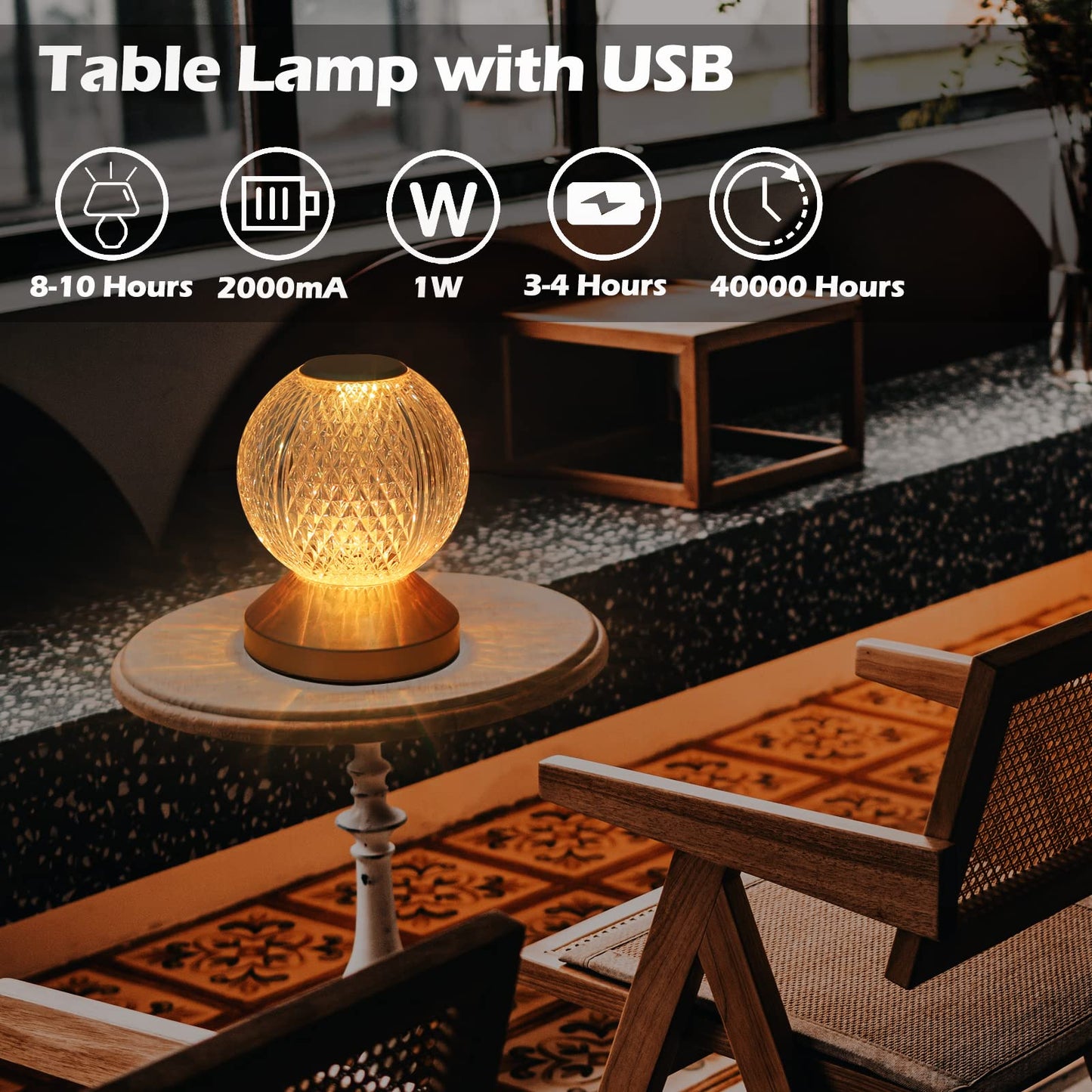 ZMH LED-Touch-Lampe, Nachtlicht, 16 Farben, wechselnde Nachttischlampe, mit Fernbedienung und USB, 4 Stufen, dimmbar, wiederaufladbar, tragbar, RGB-Licht f¨¹r Schlafzimmer, Wohnzimmer, Flur