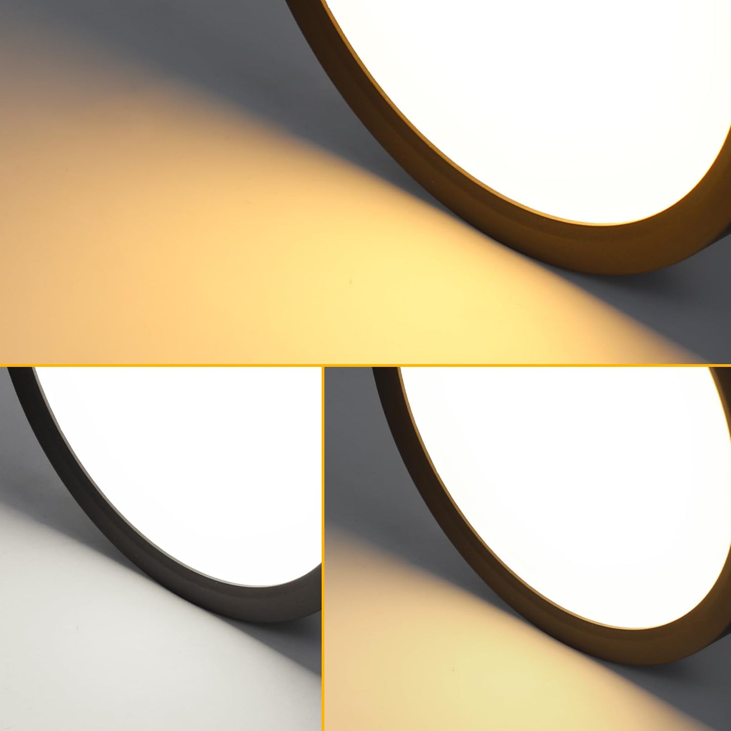 ZMH Deckenlampe LED Deckenleuchte Dimmbar - ?30cm Badlampe Flach Schlafzimmerlampe Schwarz 20W Badezimmer Deckenbeleuchtung Rund mit Fernbedienung IP44 Wasserdicht Flurlampe f¨¹r Schlafzimmer K¨¹che