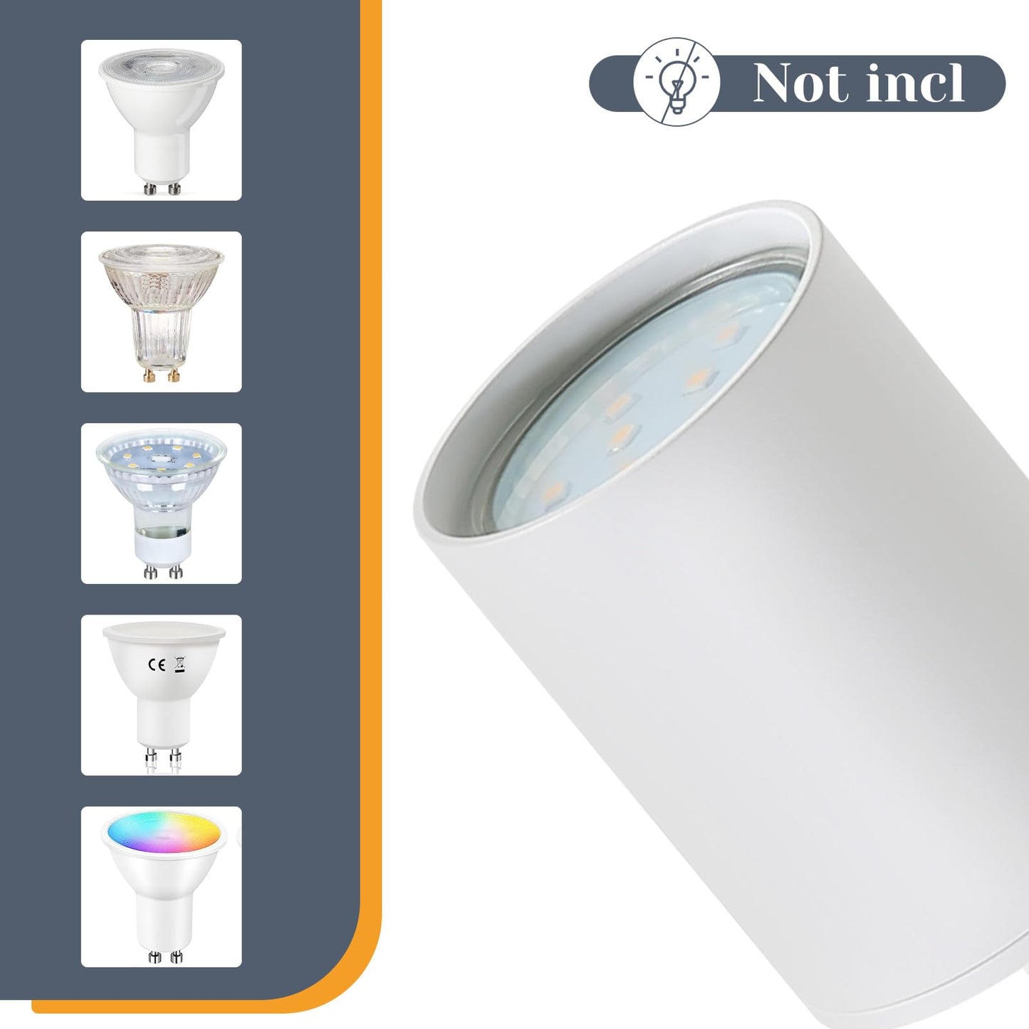 ZMH LED Deckenleuchte 4 Flammig: GU10 Deckenstrahler Wei? Deckenlampe Spots 330¡ãSchwenkbar Deckenspots Industrial Wandstrahler Modern Flurlampe f¨¹r Wohnzimmer Schlafzimmer K¨¹che Ohne Leuchtmittel