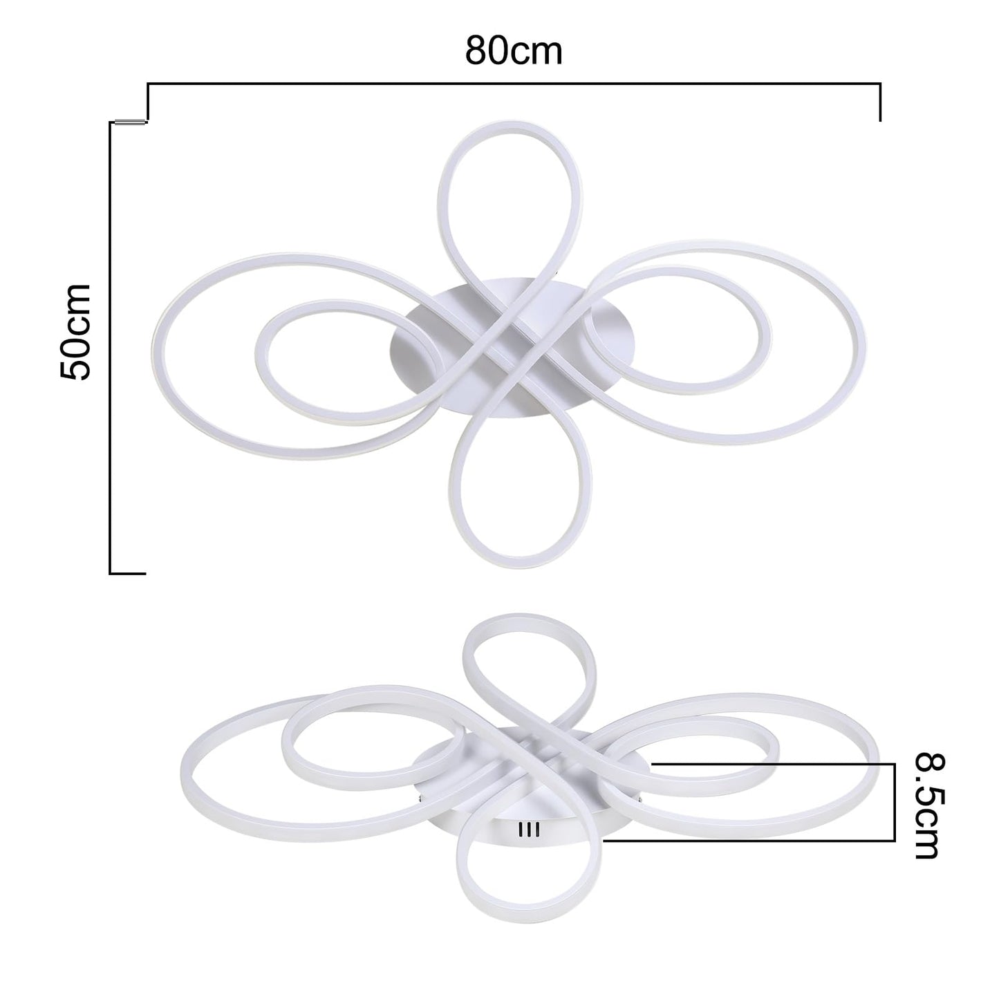 ZMH Deckenlampe LED Deckenleuchte Dimmbar - Wohnzimmerlampe 80cm Wohnzimmer 78W Modern Schlafzimmerlampe Schlafzimmer Wei? mit Fernbedienung Design Deckenbeleuchtung Gro? f¨¹r Esszimmer B¨¹ro K¨¹che