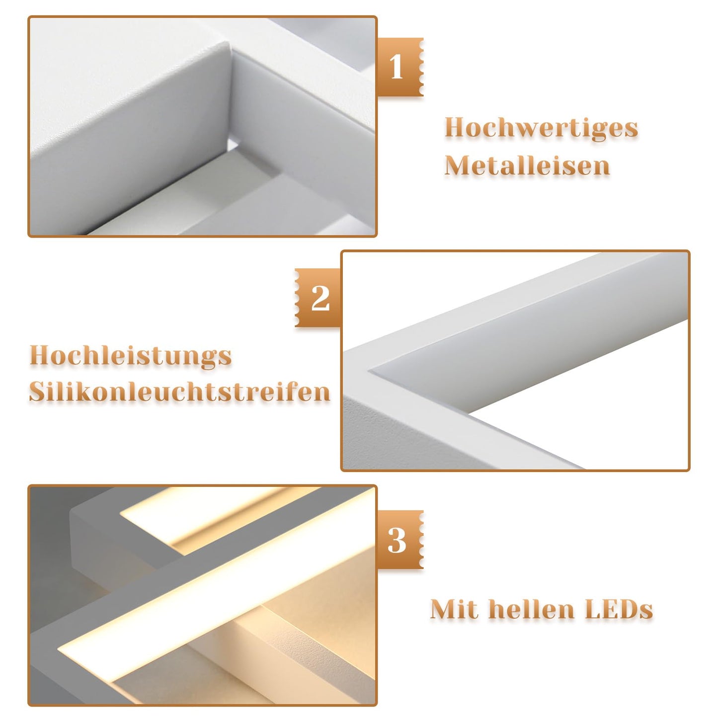ZMH Deckenlampe LED Deckenleuchte Wohnzimmerlampe - 100cm Schlafzimmerlampe Dimmbar mit Fernbedienung 88W Wohnzimmer Deckenbeleuchtung Modern K¨¹chenlampe Gro? Wei? f¨¹r Schlafzimmer Esszimmer K¨¹che