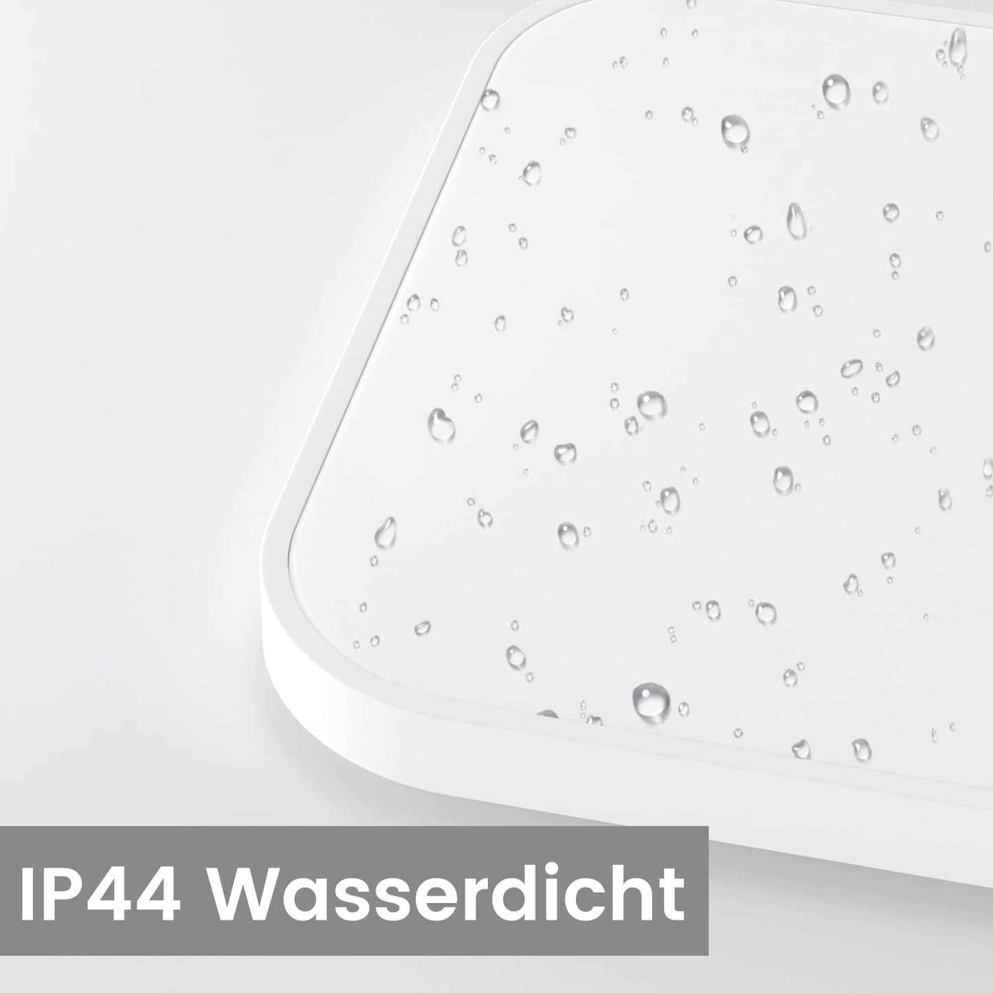 ZMH Deckenlampe LED Deckenleuchte Schlafzimmer - Schlafzimmerlampe Flach 27cm K¨¹chenlampe Warmwei? Badezimmerlampe IP44 Bad Deckenbeleuchtung Flurlampe Eckig Badlampe 19W f¨¹r K¨¹che Flur Badezimmer