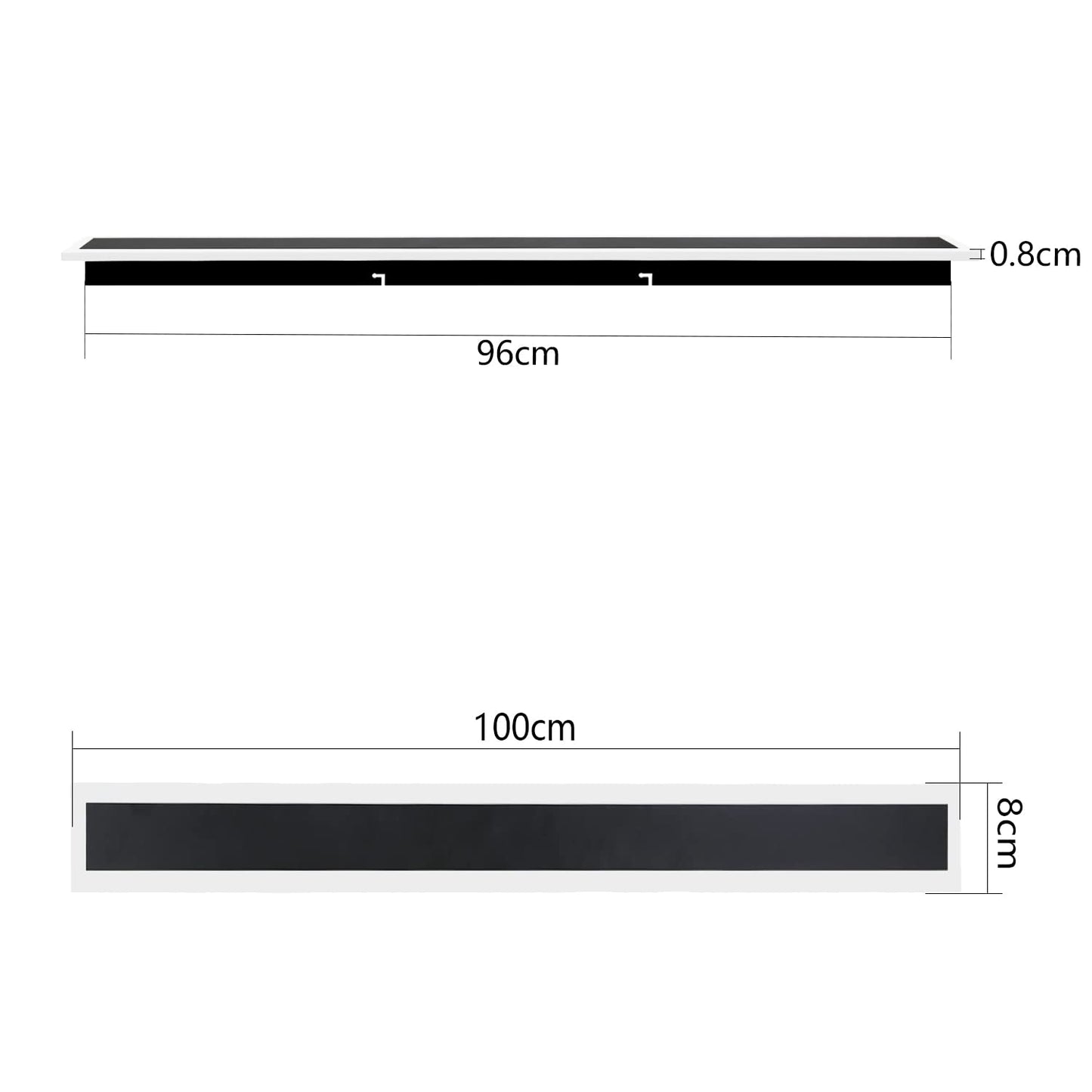 ZMH LED Wandleuchte Aussen Wandlampe - 100CM Wandbeleuchtung IP65 Wasserdicht Schwarz Modern Au?enlampe 3000K aus Acryl 21W Innen Outdoor Au?enwandleuchte f¨¹r Villa Terrasse Garten Bad