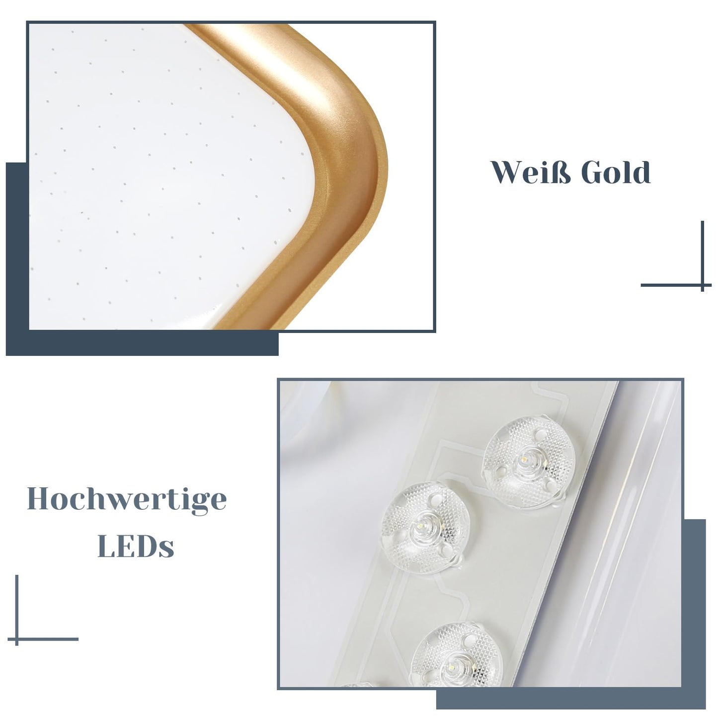 ZMH Deckenlampe LED Deckenleuchte Schlafzimmer - Schlafzimmerlampe Dimmbar mit Fernbedienung 30cm K¨¹che Deckenbeleuchtung K¨¹chenlampe Modern 32W Flurlampe Quadratisch Wohnzimmerlampe Wei? f¨¹r Flur