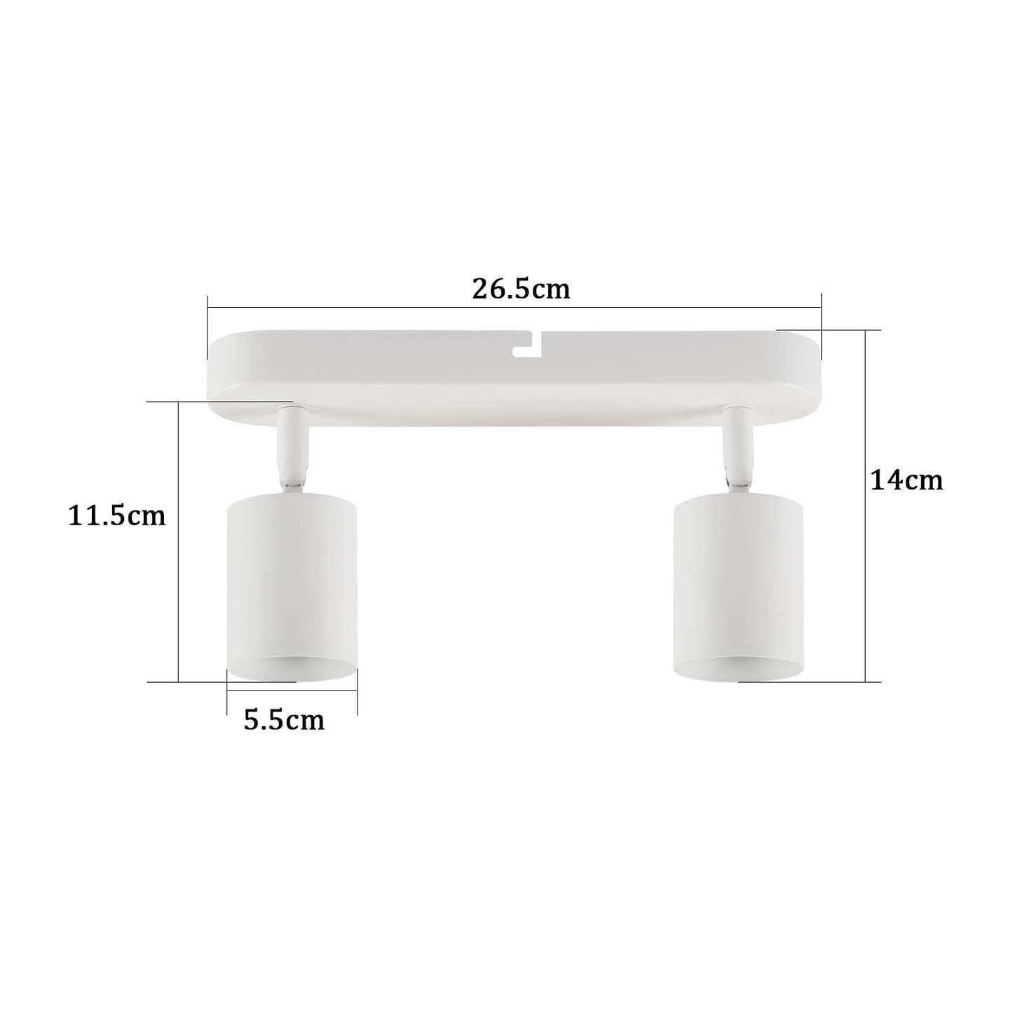 ZMH LED Deckenlampe Deckenstrahler Schwarz - 2 Flammig Deckenspots Flur GU10 Modern Deckenleuchte Flurlampe Schwenkbar Design Wandstrahler f¨¹r Wohnzimmer K¨¹che Schlafzimmer Esszimmer - Ohne Gl¨¹hbirne