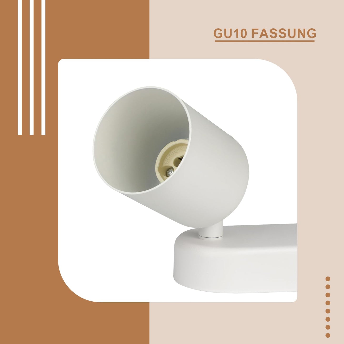 ZMH LED Deckenleuchte 4 Flammig Deckenstrahler - GU10 Deckenlampe Wohnzimmer Strahler Modern Deckenspot Schwenkbar Design Wei? Spot f¨¹r Flur Schlafzimmer Esszimmer K¨¹che Esstisch - Ohne Gl¨¹hbirn
