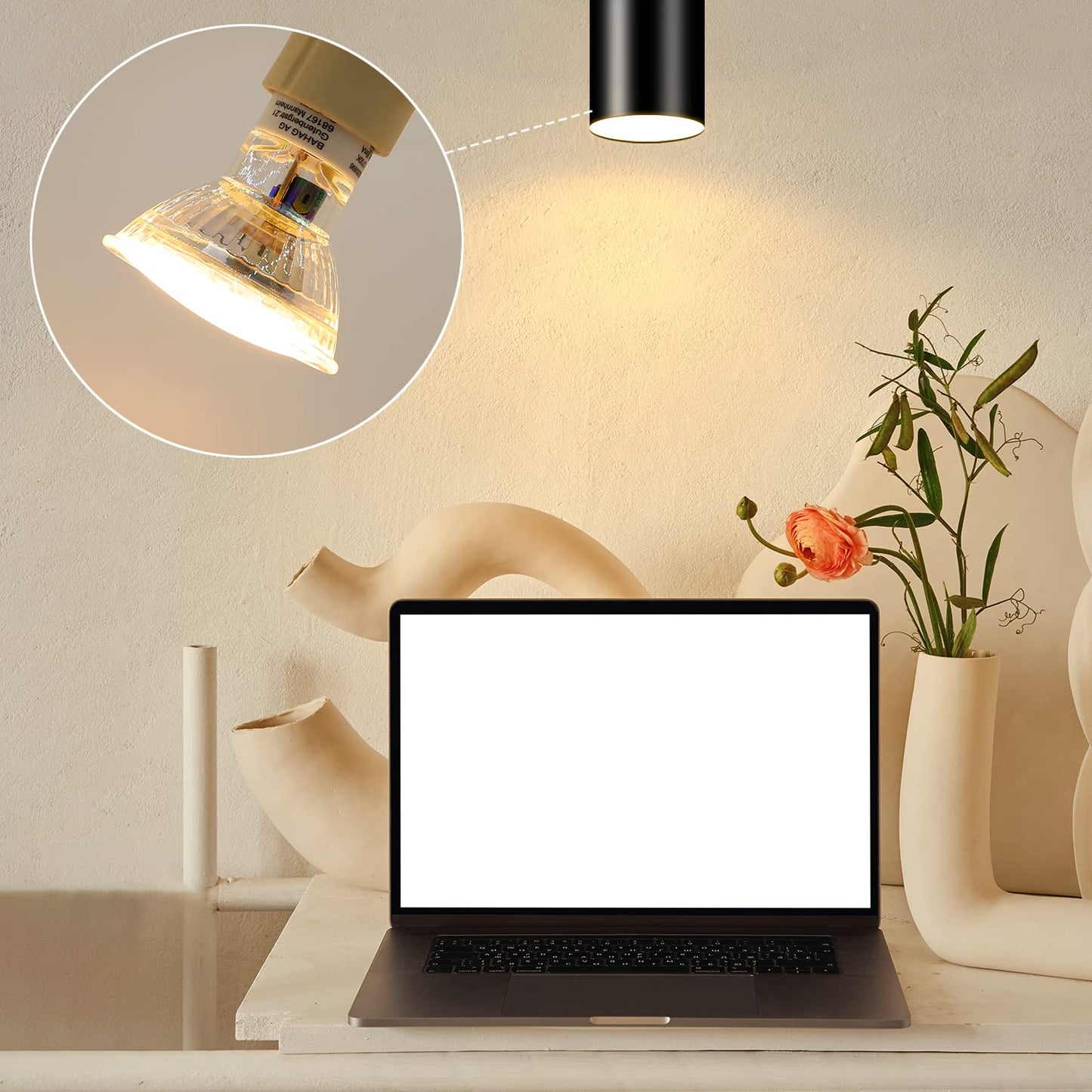 ZMH 10ER GU10 LED Leuchtmittel Warmwei? Lampe 3W 240LM Gl¨¹hlampe PAR16 Gl¨¹hbirne Einbaustrahler Abstrahlwinkel 120 ¡ã 3000K K¨¹chenlampe f¨¹r Deckenstrahler Deckenspot Wandspot Wohnzimmer