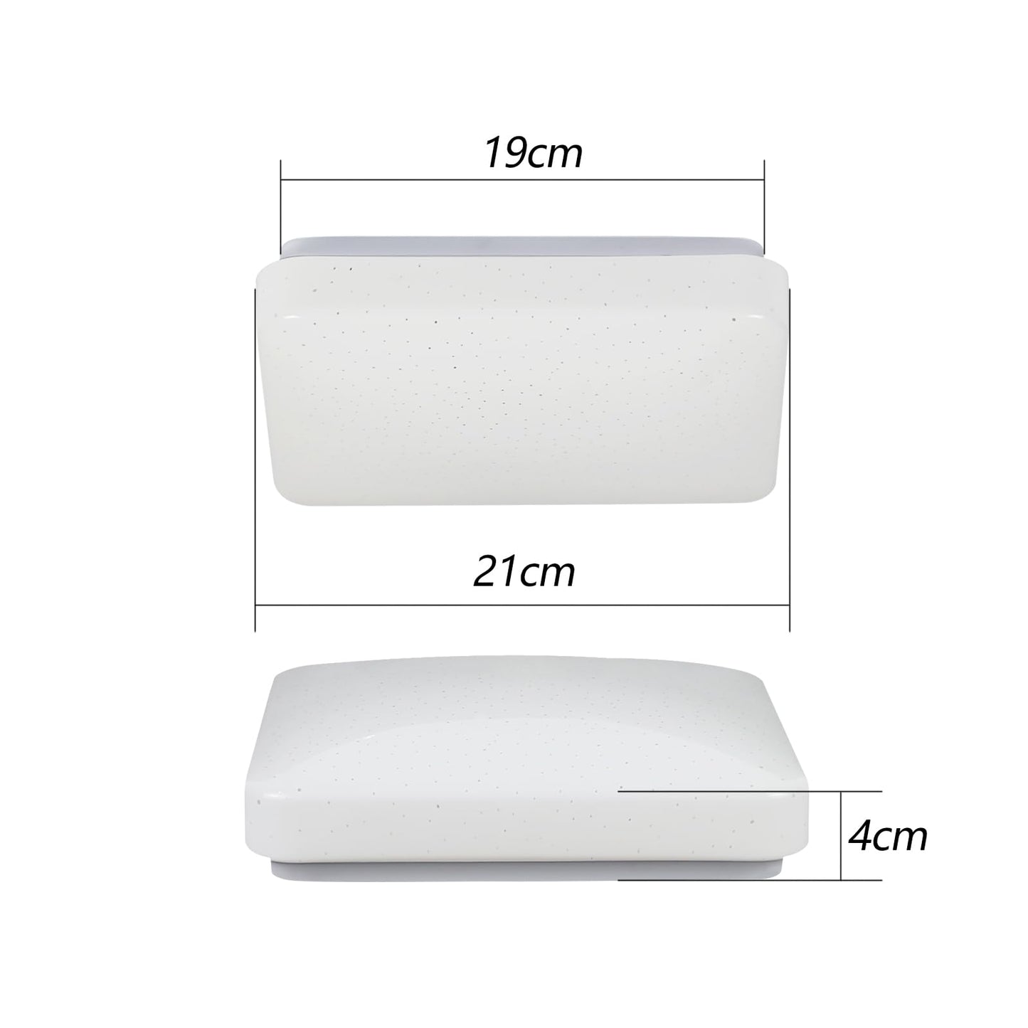 ZMH Deckenlampe LED Deckenleuchte Schlafzimmer - 15W Schlafzimmerlampe Sternenhimmel 21cm K¨¹chenlampe Warmwei? Flurlampe Quadratisch Flur Deckenbeleuchtung Sternendekor f¨¹r K¨¹che Kinderzimmer B¨¹ro