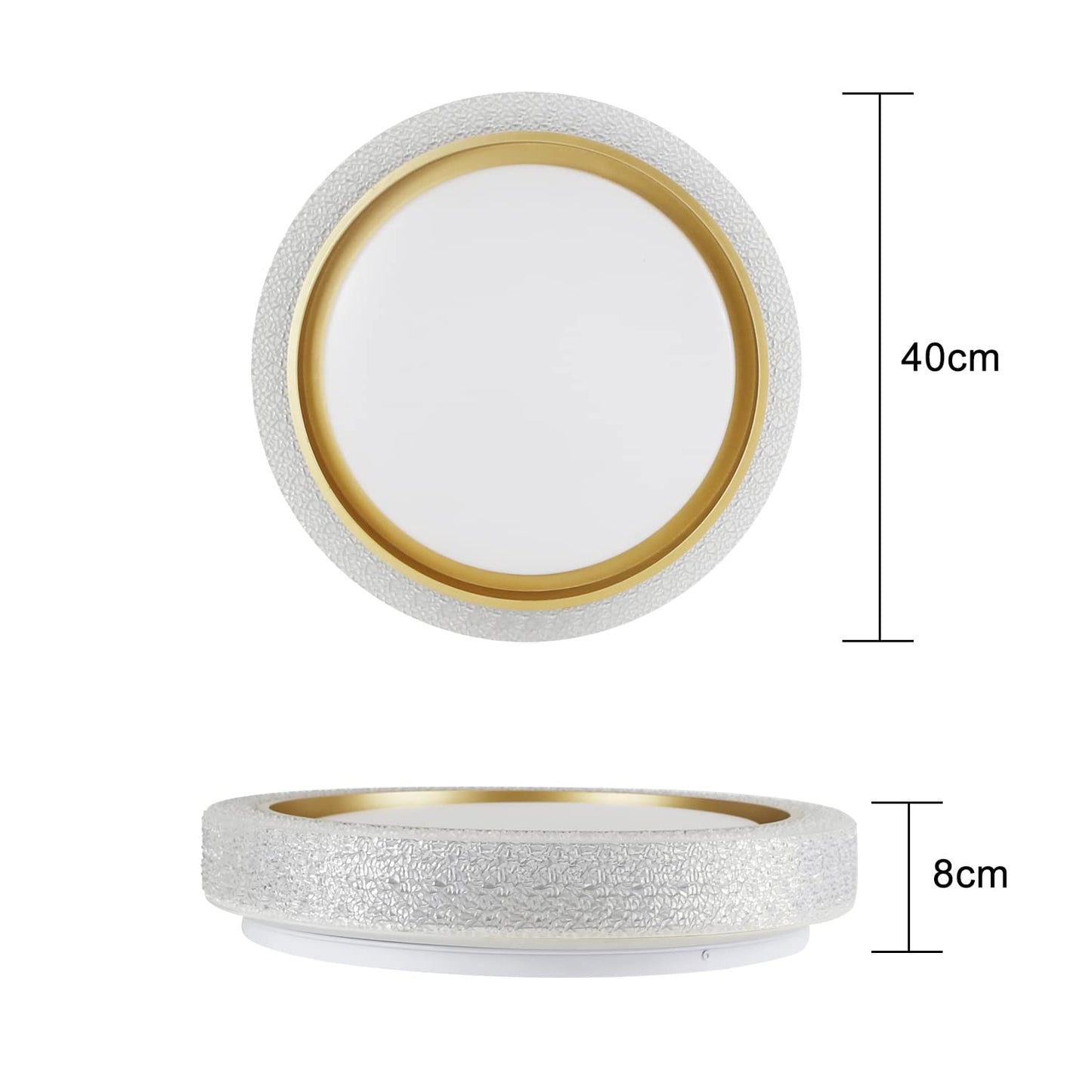ZMH Deckenlampe Led Deckenleuchte Dimmbar Wohnzimmer - 46W Wohnzimmerlampe Modern Schlafzimmerlampe Kristall mit Fernbedienung K¨¹chenlampe 40CM Deckenbeleuchtung f¨¹r Schlafzimmer K¨¹che Esszimmer