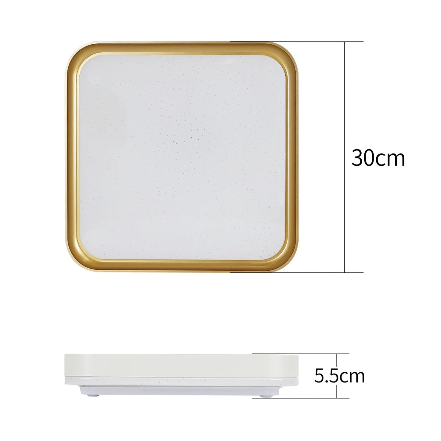 ZMH Deckenlampe LED Deckenleuchte Schlafzimmer - Schlafzimmerlampe Dimmbar mit Fernbedienung 30cm K¨¹che Deckenbeleuchtung K¨¹chenlampe Modern 32W Flurlampe Quadratisch Wohnzimmerlampe Wei? f¨¹r Flur