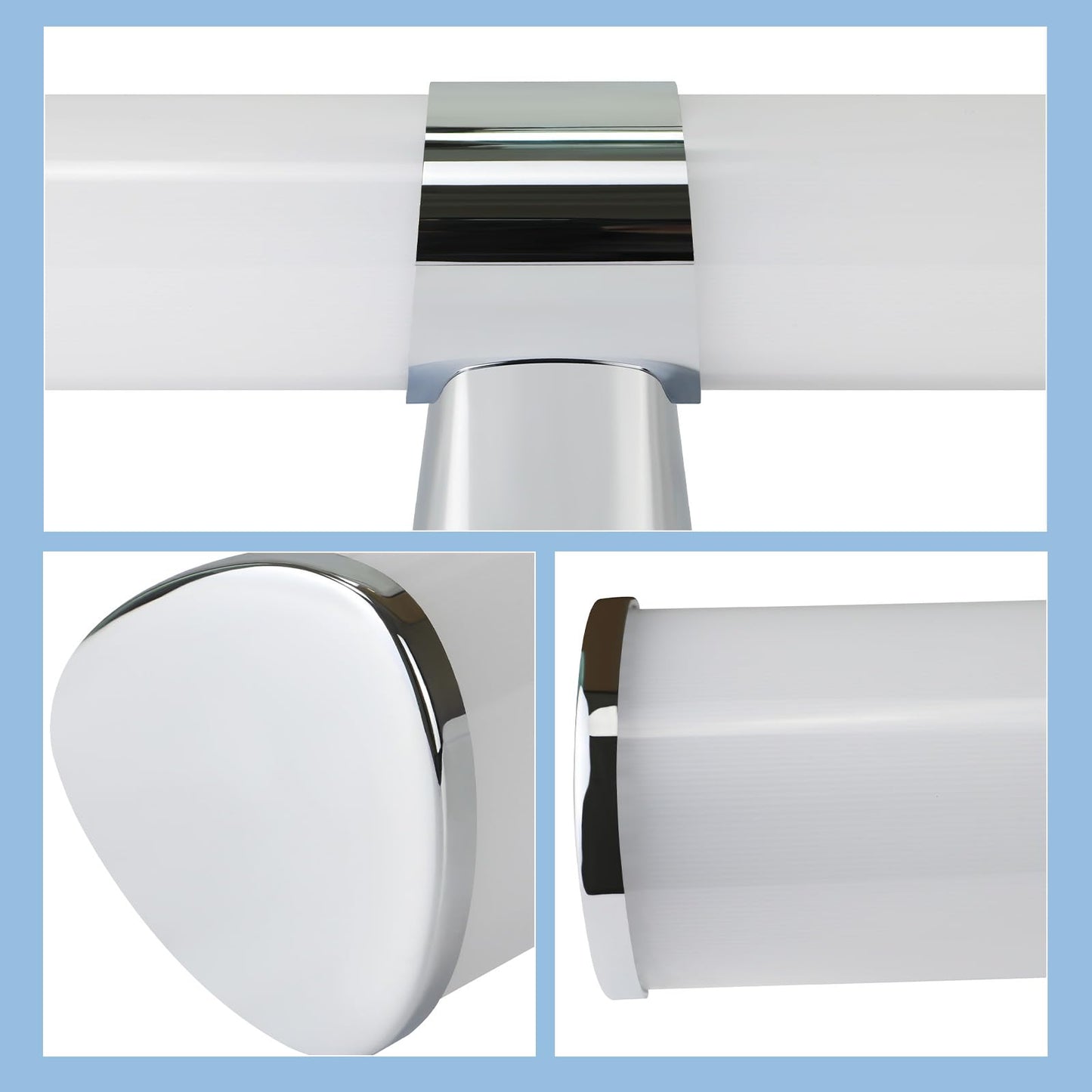 ZMH LED Spiegelleuchte Bad Spiegellampe - 8W Badleuchte Wand 40CM Chrom Wandlampe Badezimmer Wasserdicht IP44 Wandleuchte Neutralwei? 4000K Badlampe Wandmontage Modern f¨¹r Keller K¨¹che Badschrank