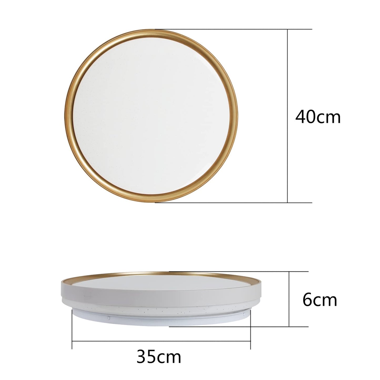 ZMH Deckenlampe LED Deckenleuchte Dimmbar - 21W Rund Wohnzimmer Deckenbeleuchtung ?40cm Modern Sternenhimmel Schlafzimmerlampe mit Fernbedienung Wohnzimmerlampe f¨¹r Schlafzimmer K¨¹che Flur B¨¹ro